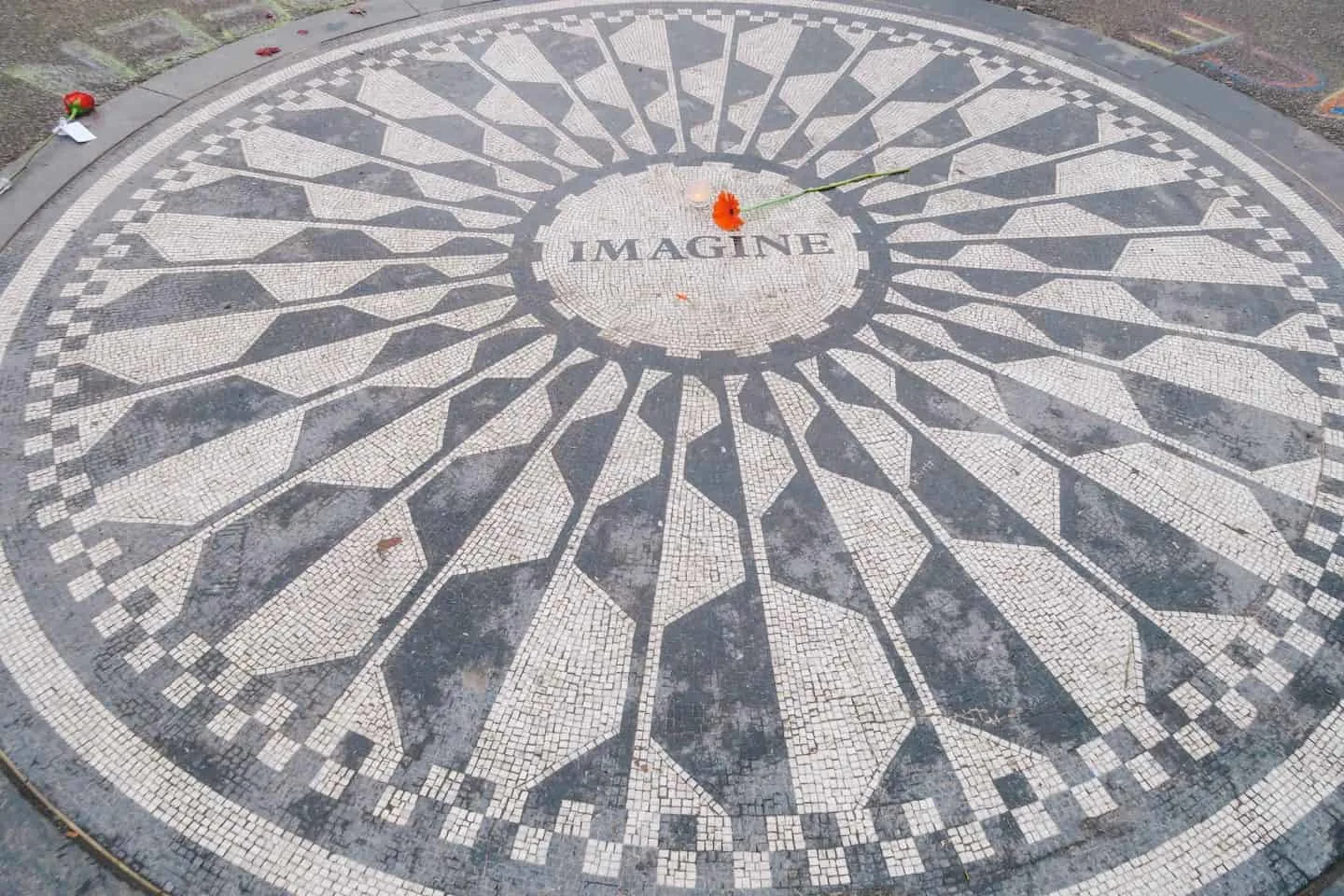 John Lennon Memorial in Central Park, New York City