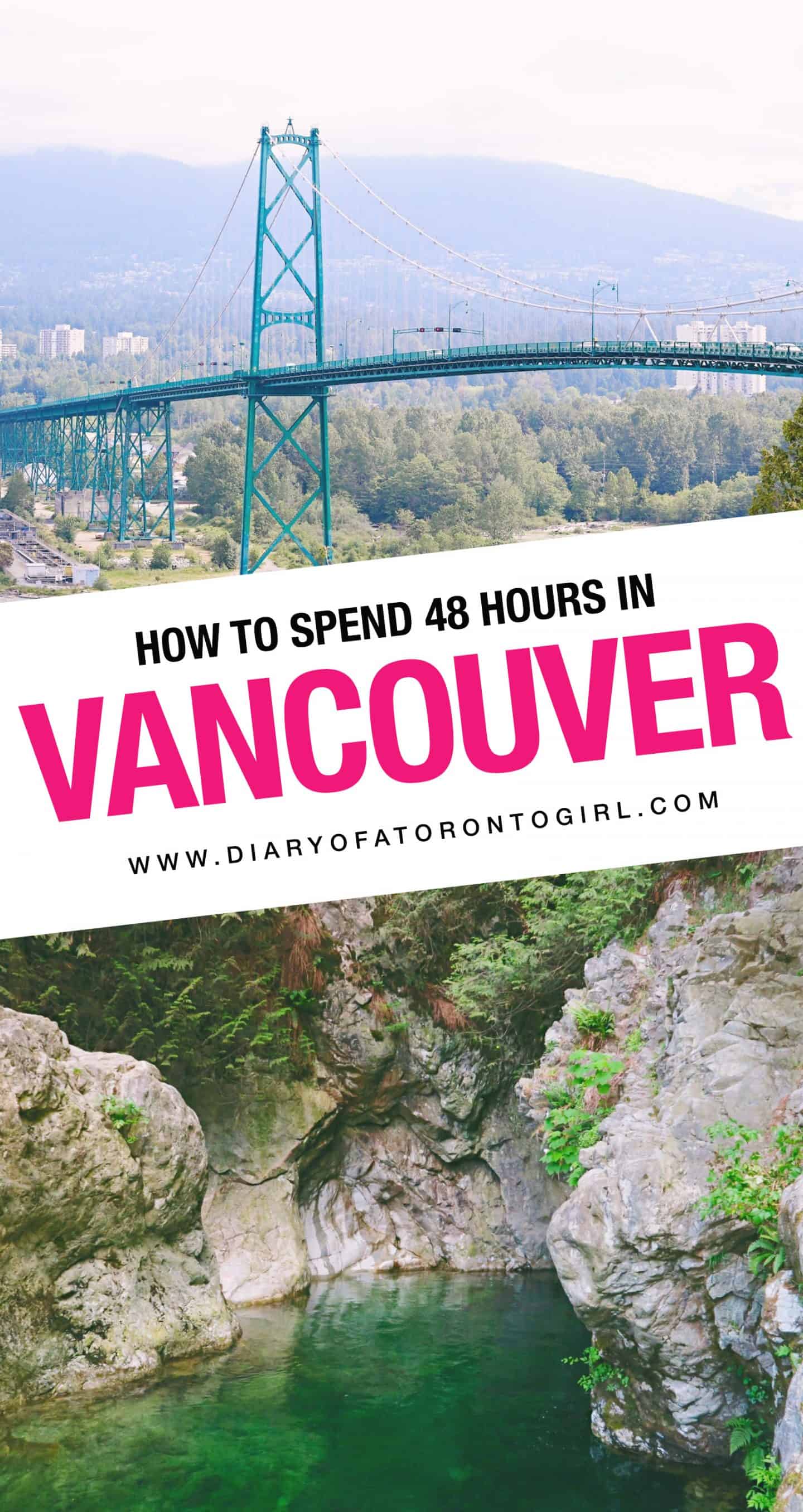 Looking for fun things to do in Vancouver during a spring/summer road trip? Here's the perfect itinerary on how to spend 48 hours in Vancouver, British Columbia!