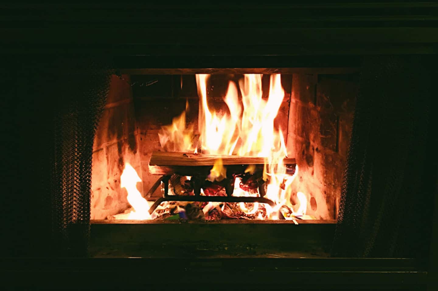 Fireplace at Lake Louise Inn in Lake Louise, Alberta