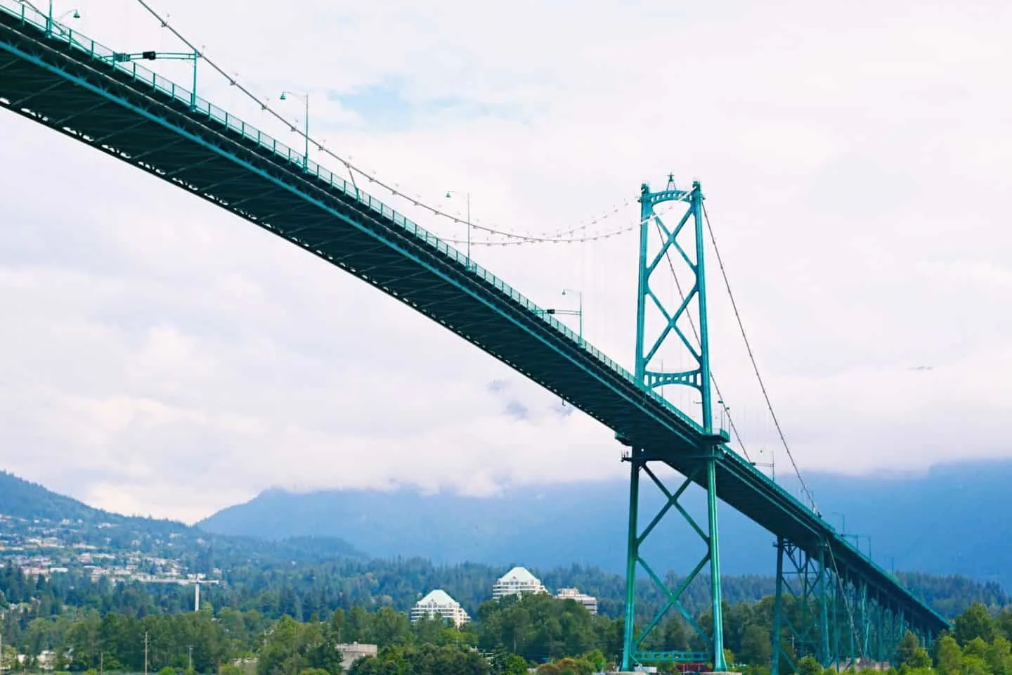 Lion's Gate Bridge from Stanley Park Seawall, Vancouver, British Columbia