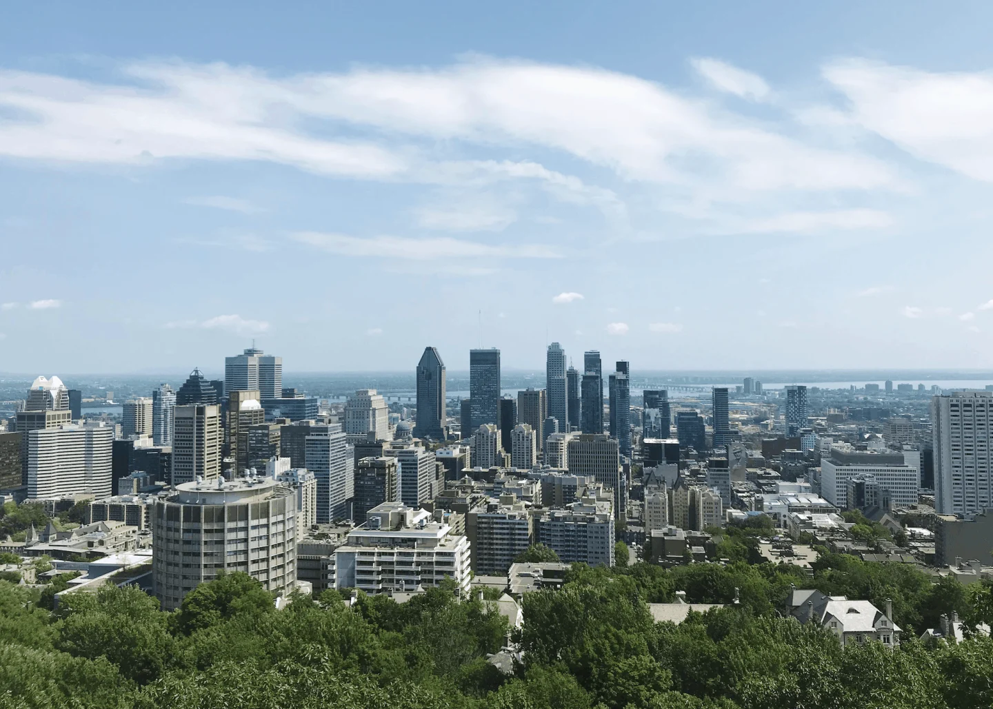 The peak of Mont-Royal Park in Montreal, Quebec