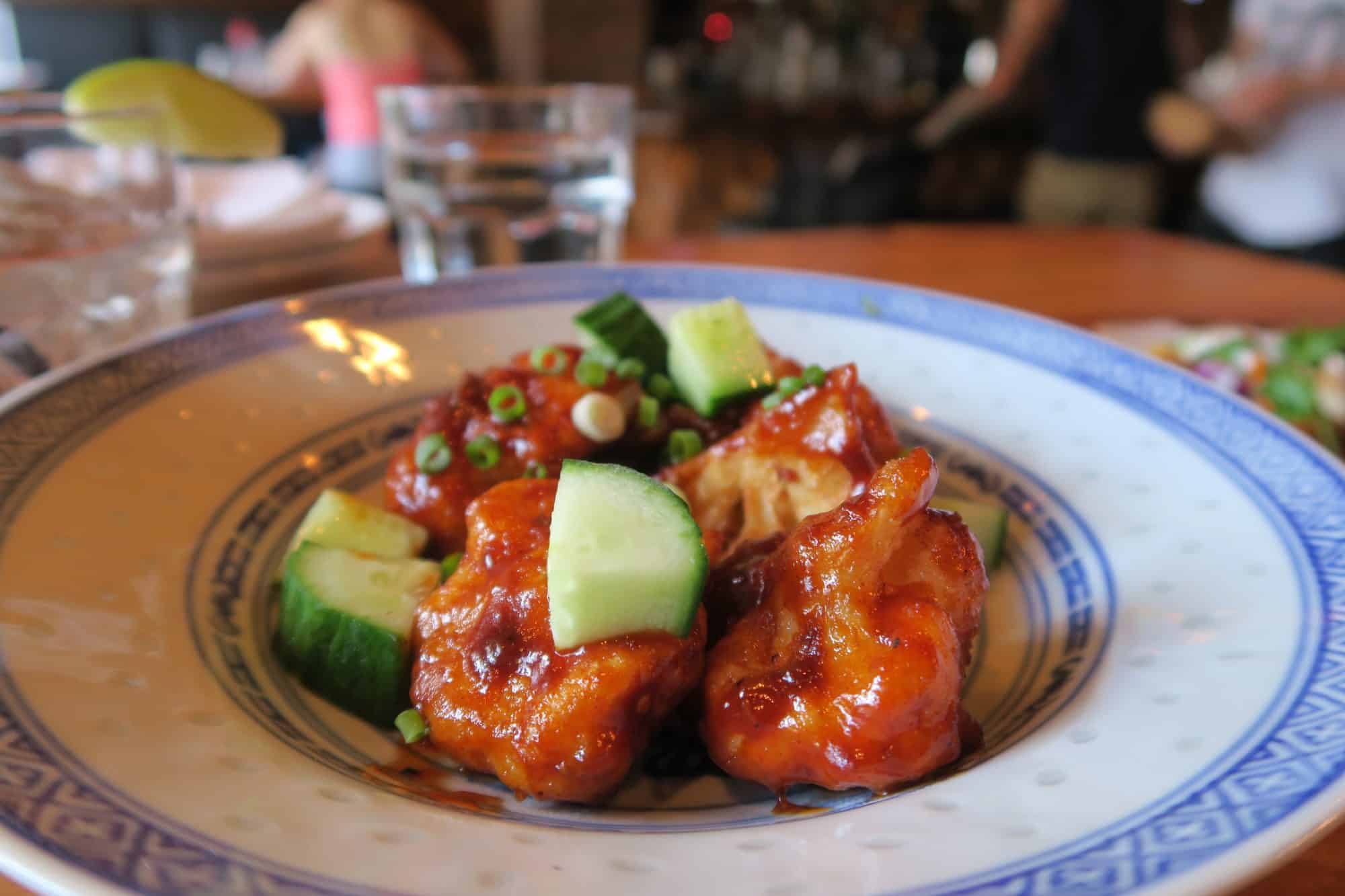 Korean BBQ cauliflower wings at The Dime Restaurant, Toronto