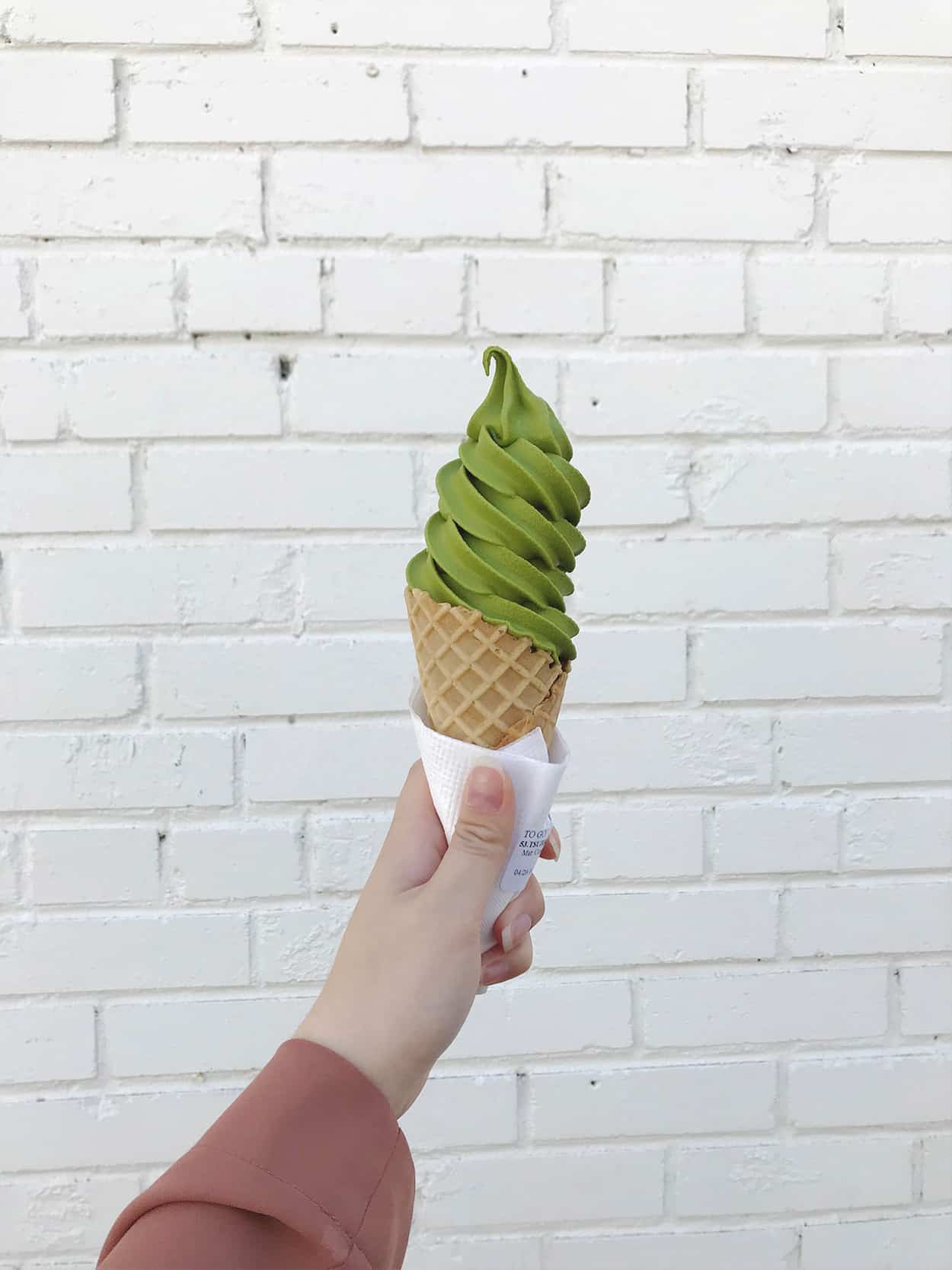 Matcha soft serve from Daigyo Cafe in North York, Toronto