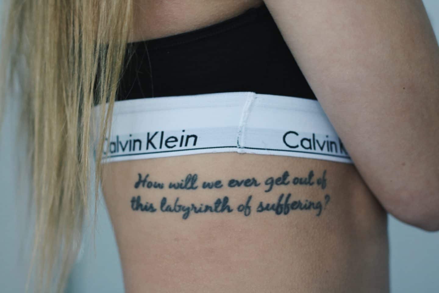 John Green quote tattoo from Looking for Alaska