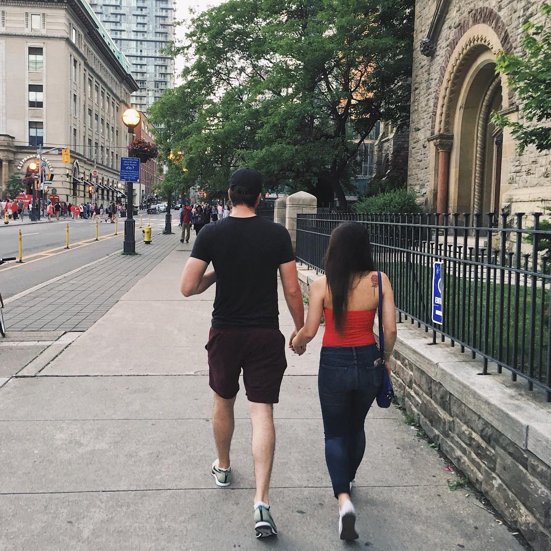 Walking towards King Street in Toronto