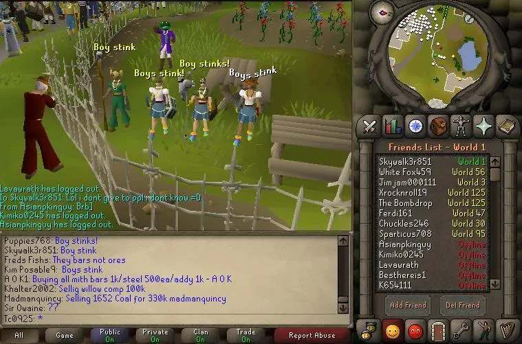 Runescape from the early 2000s