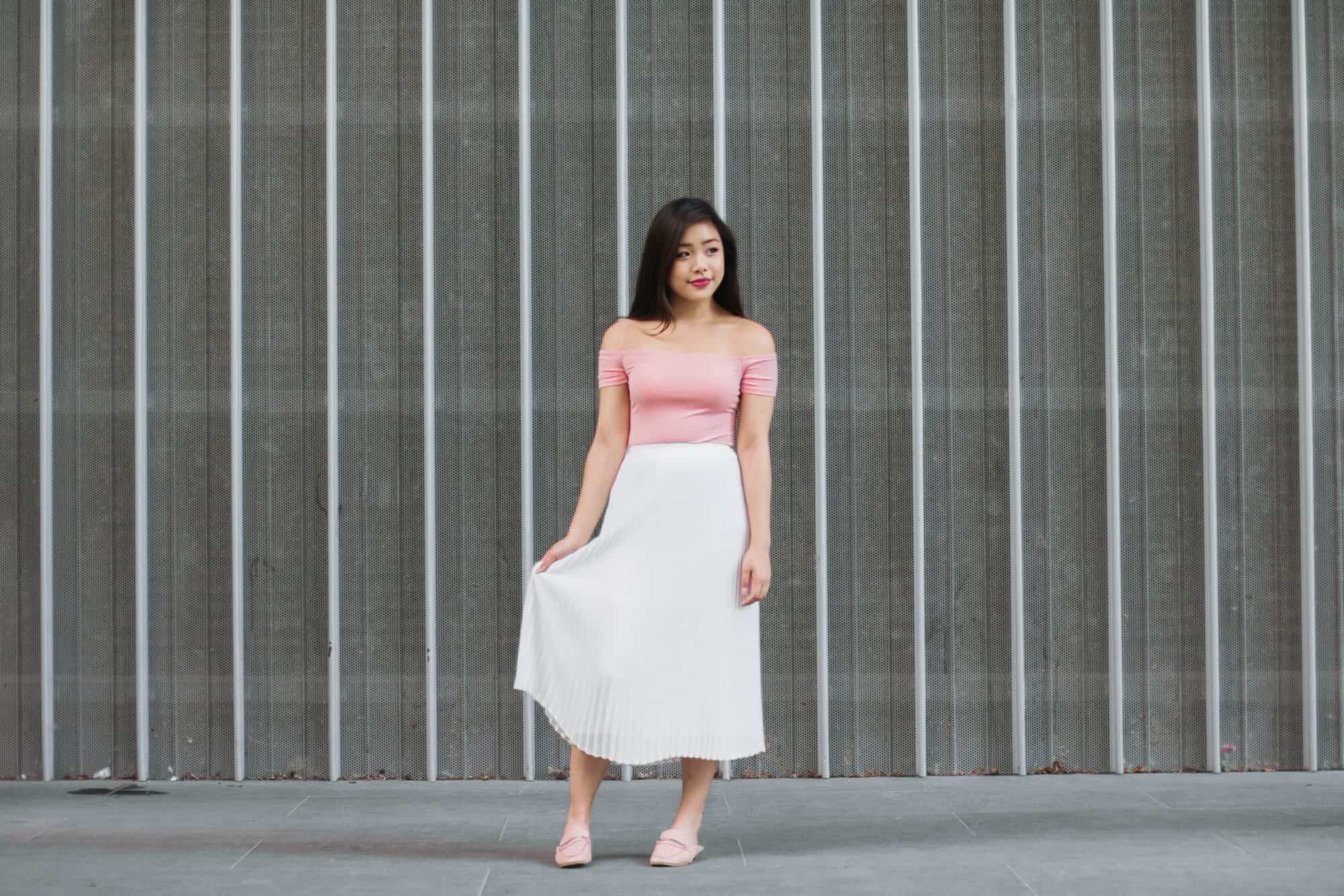 Oakley Pleat Midi Skirt