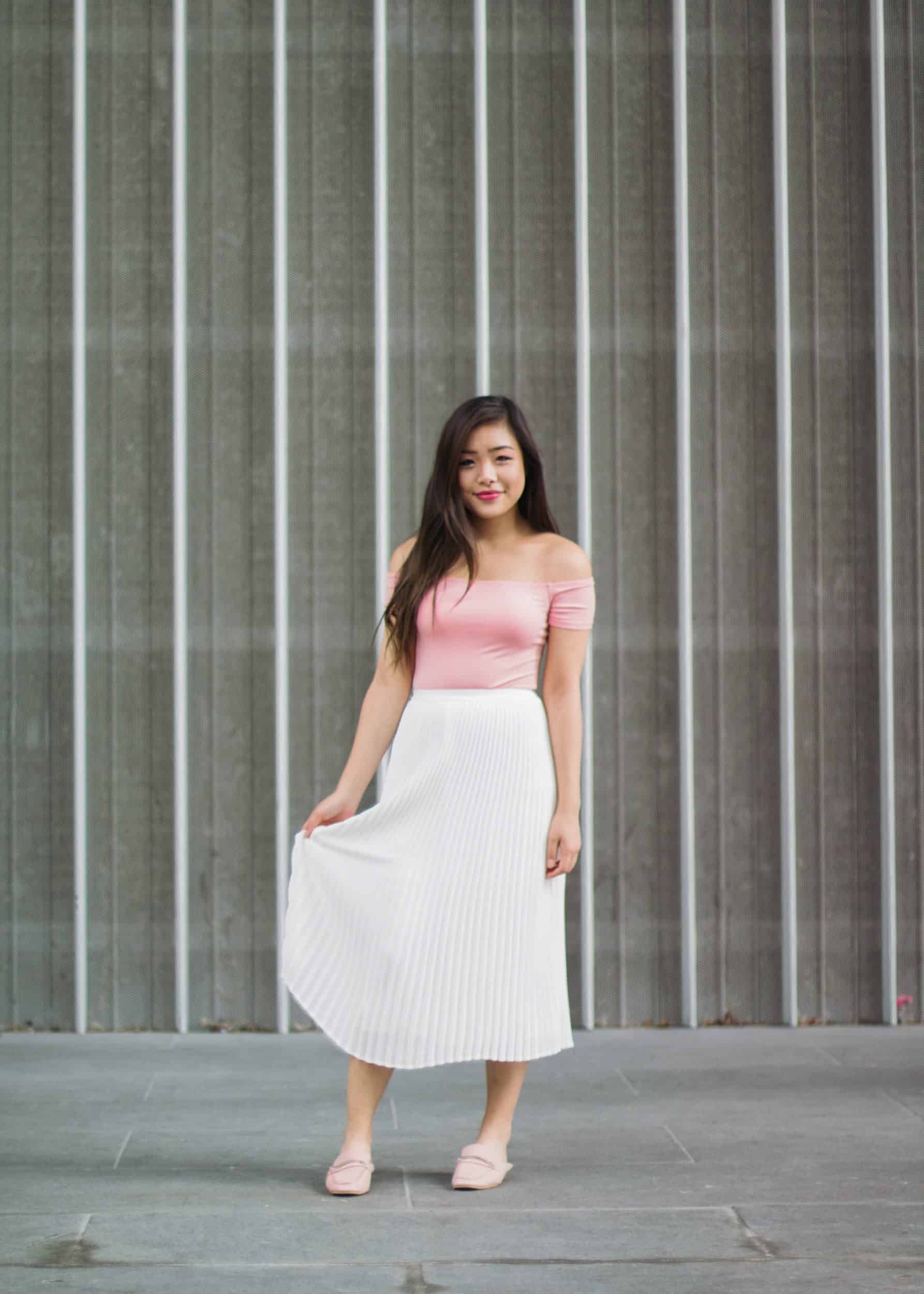 How to Style a Pleated Midi Skirt