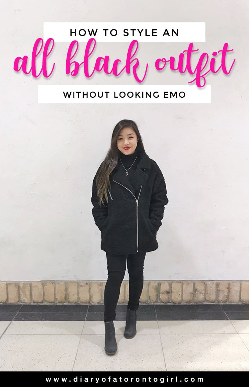 How to style an all black outfit without looking emo!