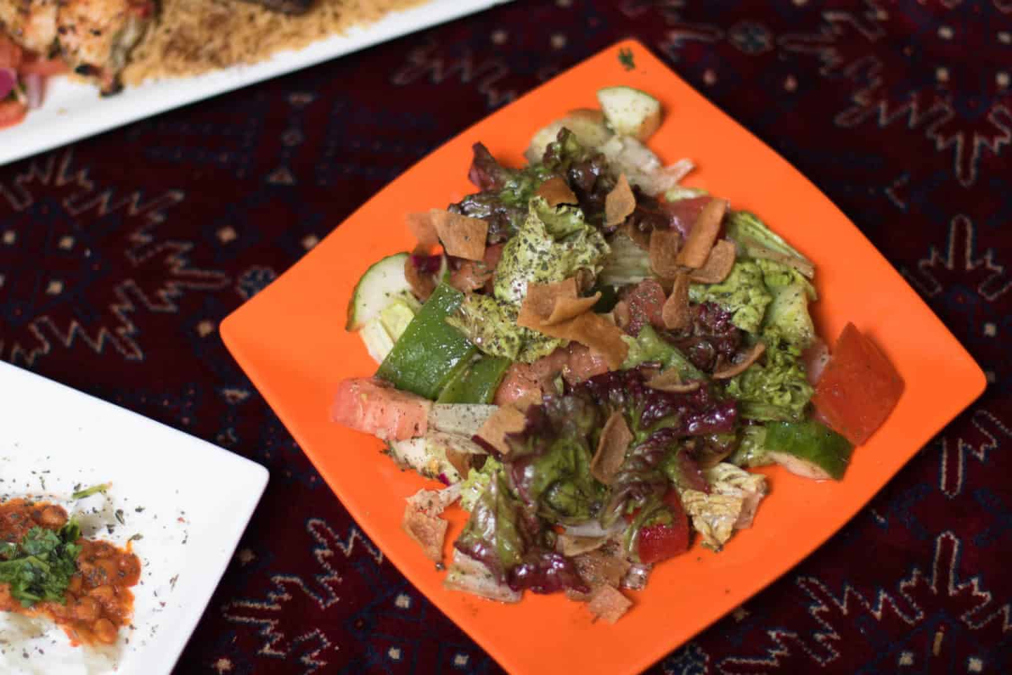 Fattoush Salad at Naan & Kabob, one of Toronto's best Afghan restaurants