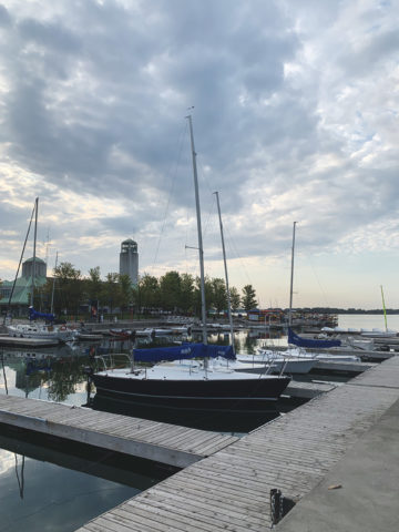 Boats on the docks at the Toronto Harbourfront