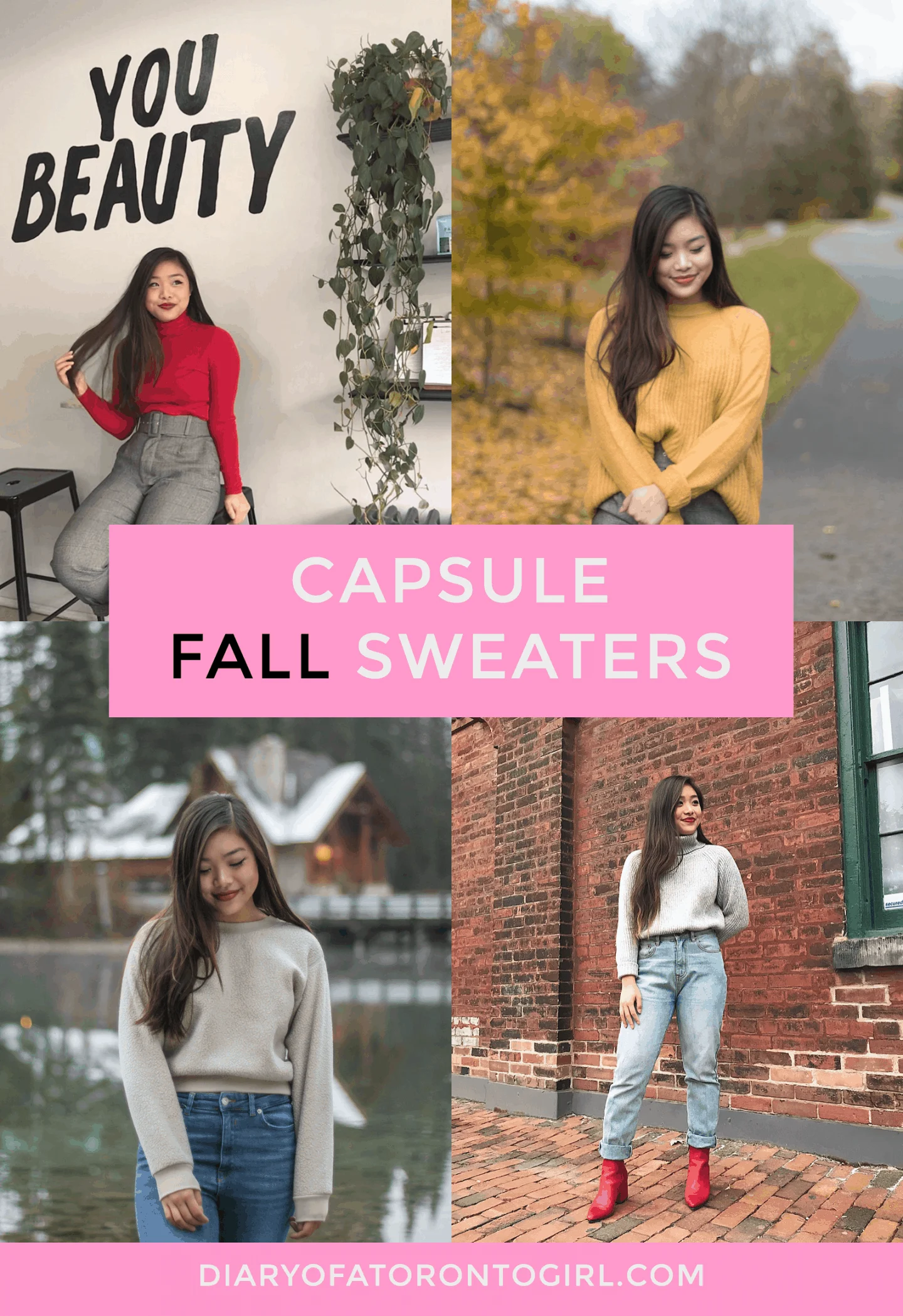 Cozy sweaters I'm loving this fall and winter | best online stores for fall shopping | autumn outfit ideas and style inspiration | what to wear in cold weather | chilly weather fashion inspo | Diary of a Toronto Girl, a Canadian lifestyle blog