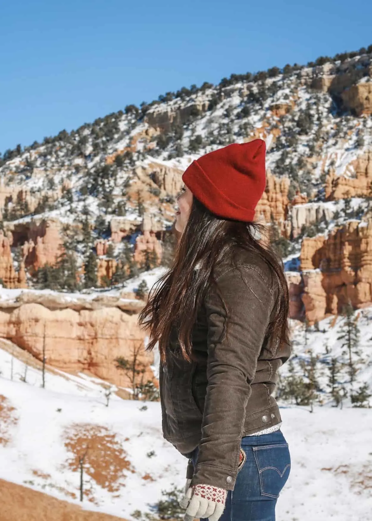 Views of Bryce Canyon National Park, Utah during the winter season