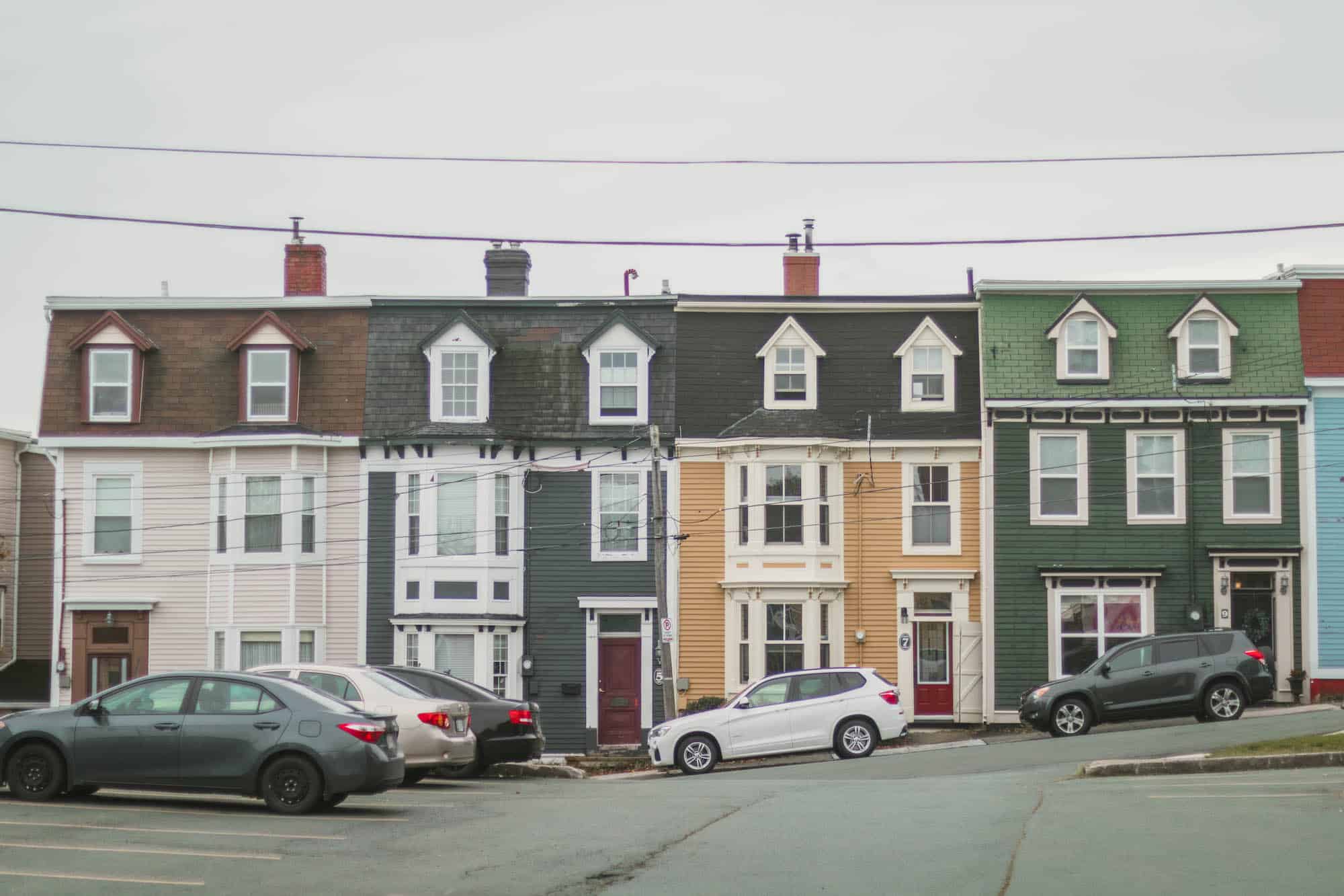 Colourful houses in St. John's, Newfoundland