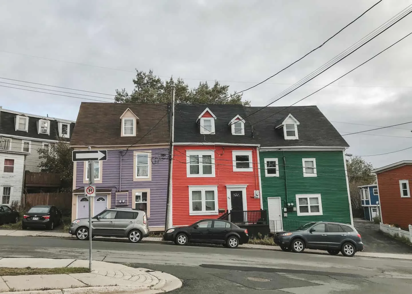 Colourful houses in St. John's, Newfoundland