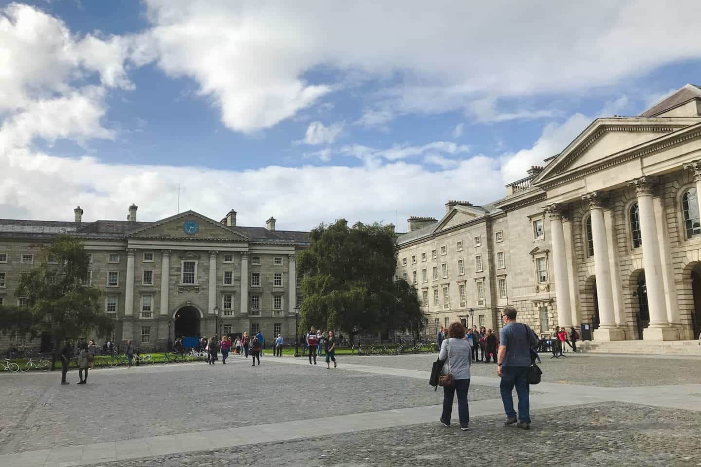 Many people visit the Trinity College Library to see the Book of Kells in Ireland