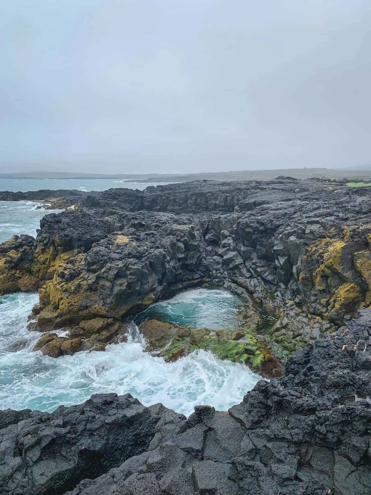 Brimketill lava rock pool in Iceland