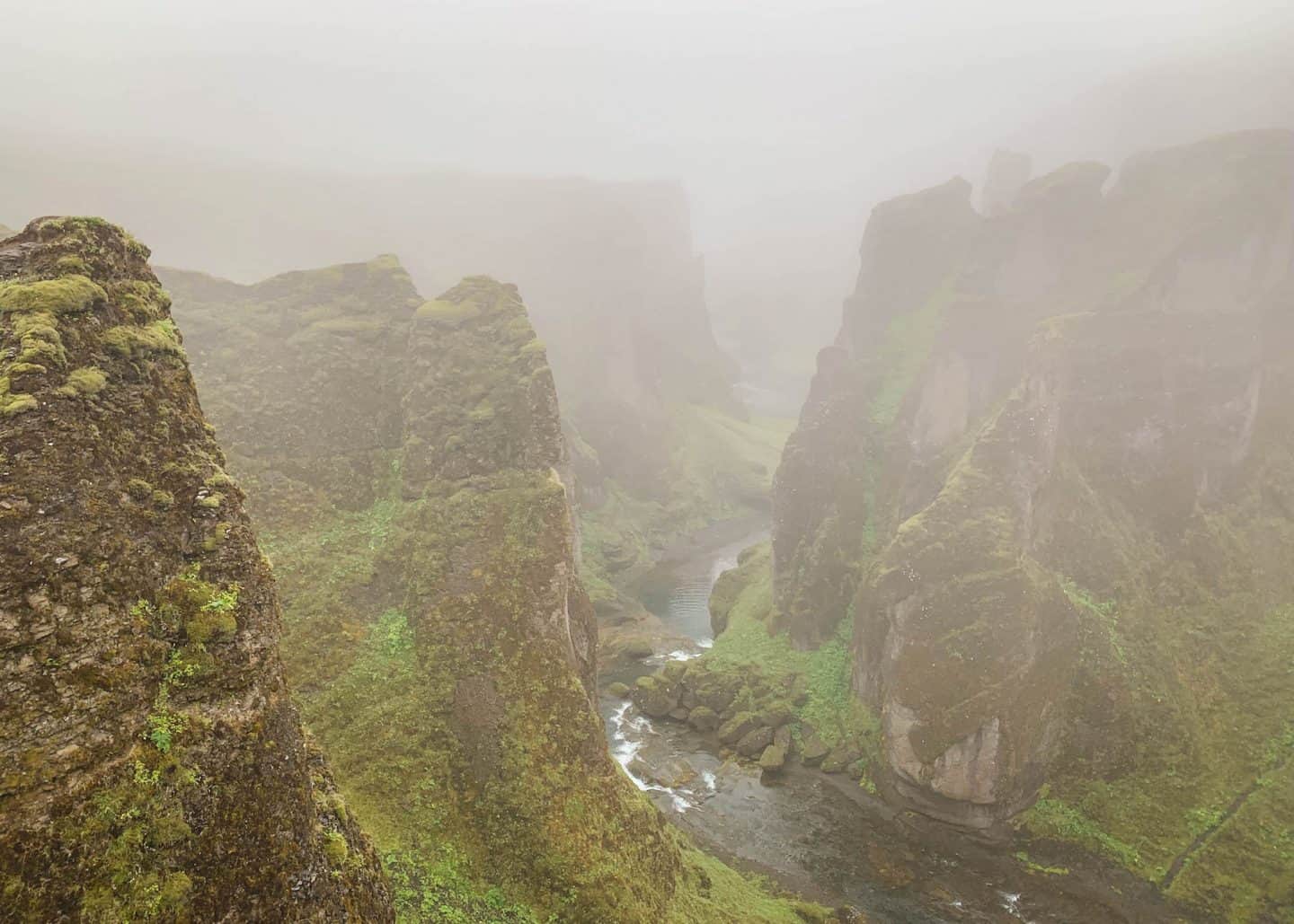 Fjaðrárgljúfur Canyon along the Ring Road in Iceland