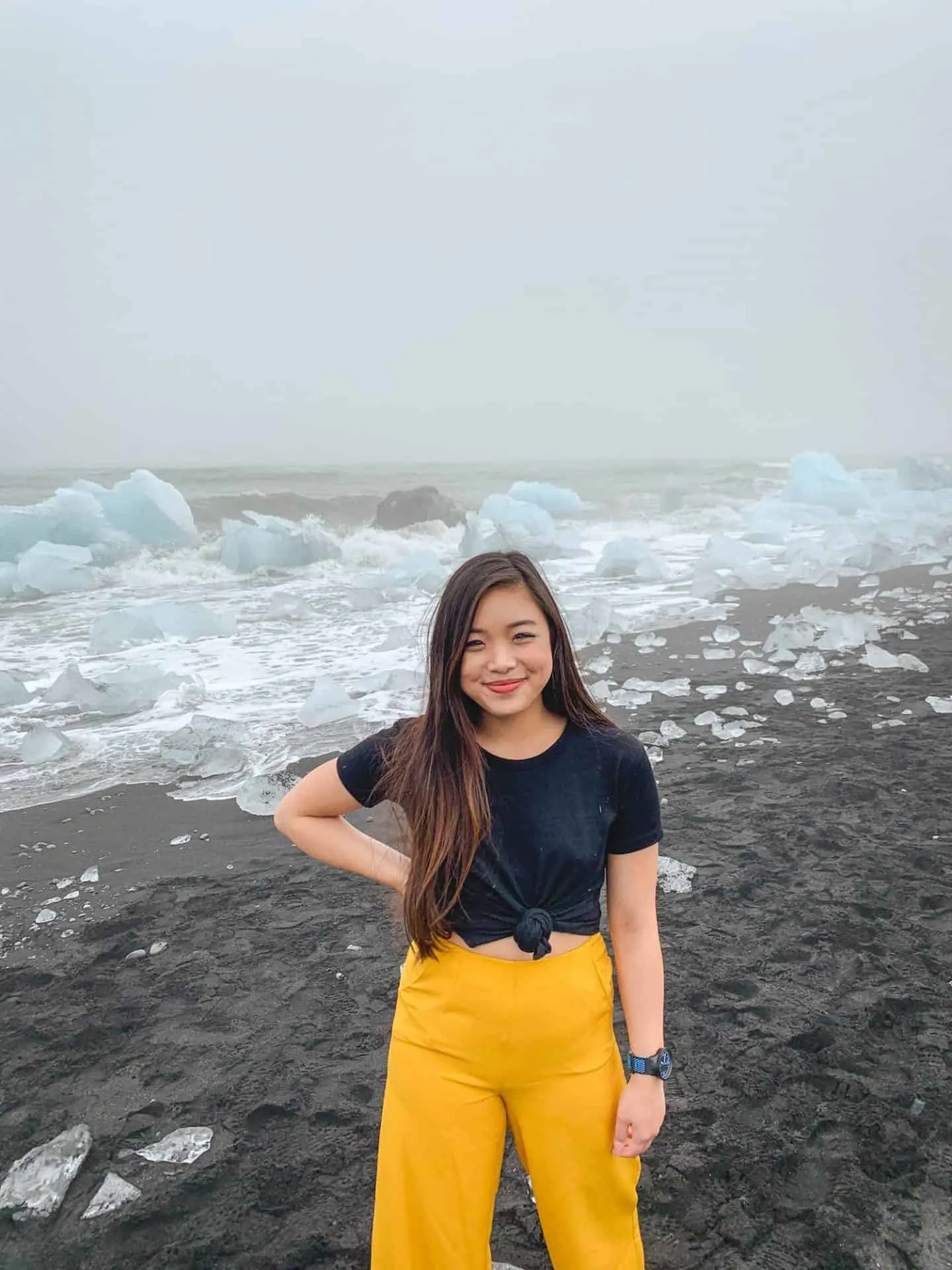 Black Diamond Beach along the Ring Road in Iceland