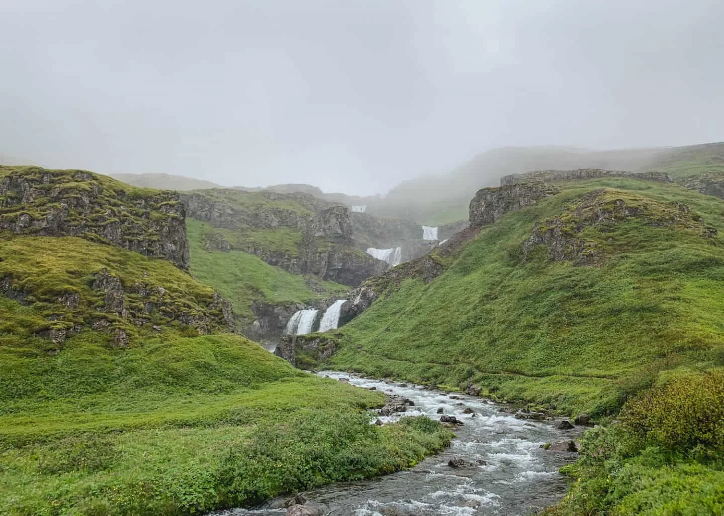 Klifbrekkufossar Waterfall in East Iceland