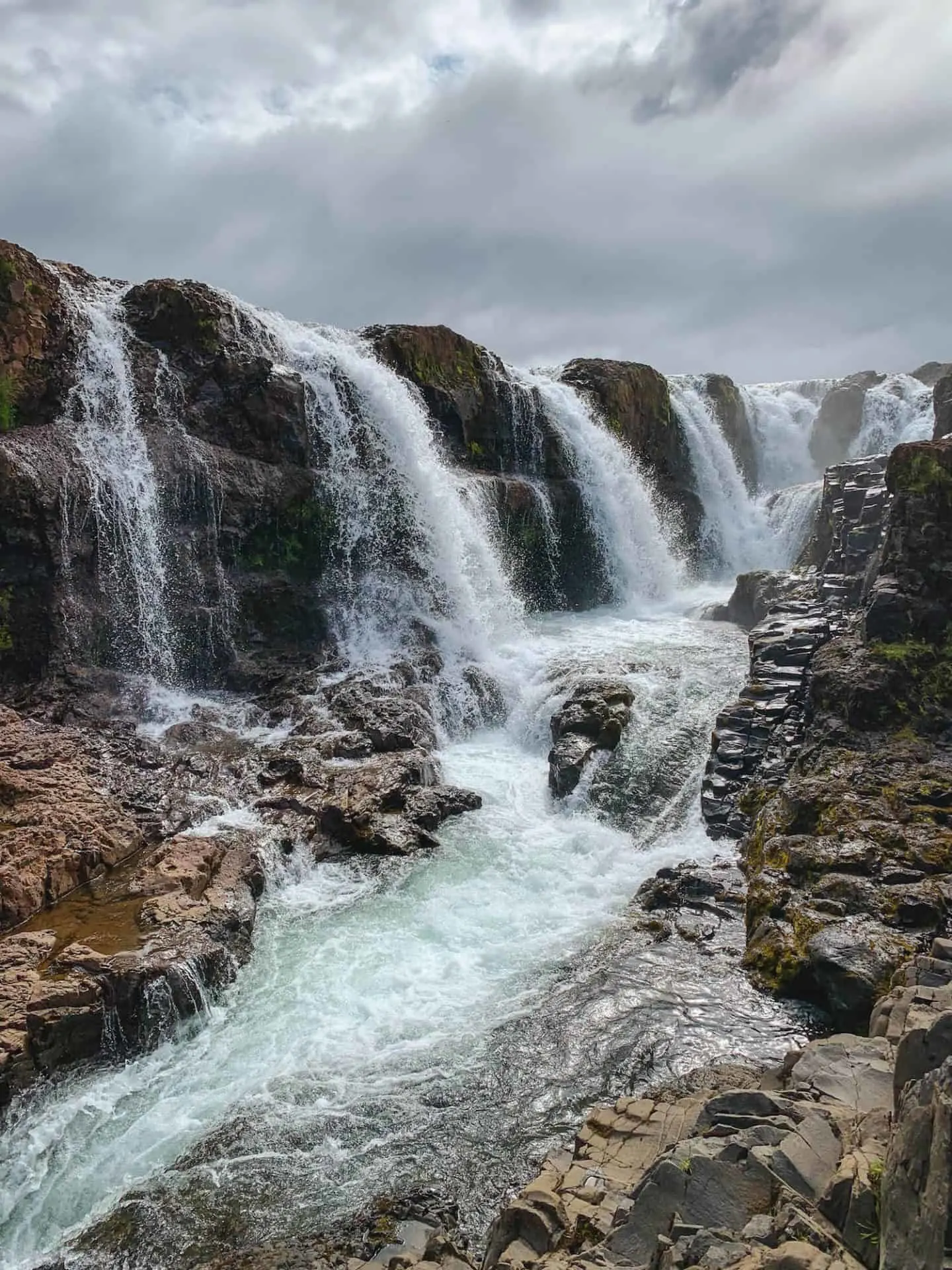 Kolugljufur Waterfall in North Iceland