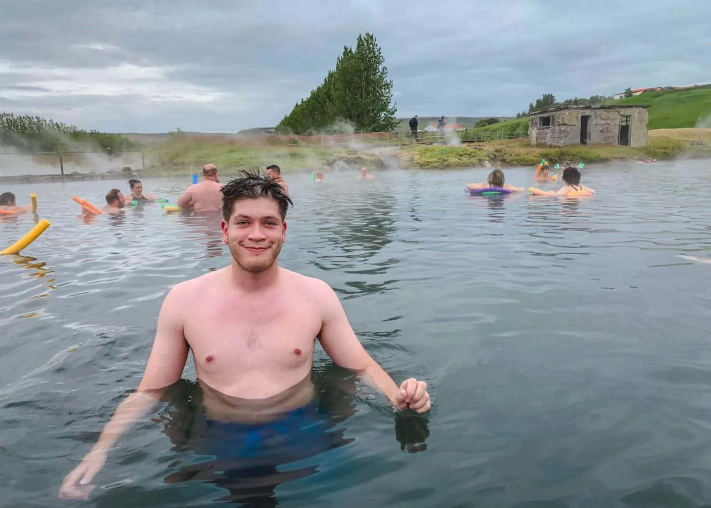 Secret Lagoon along the Ring Road in Iceland