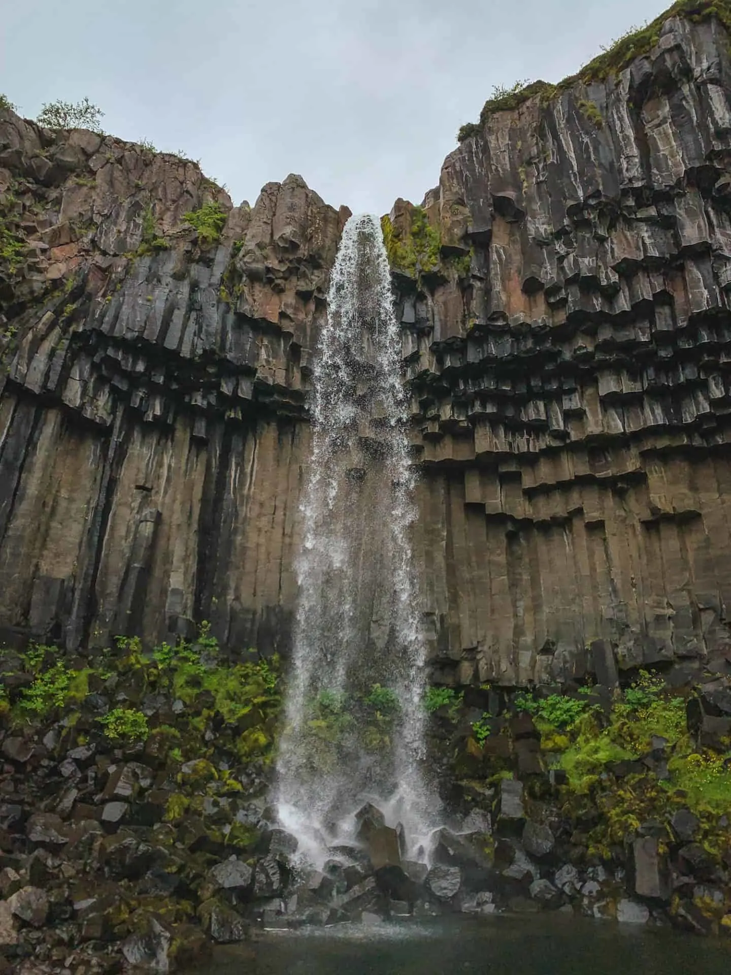 Svartifoss Waterfall along the Ring Road in Iceland