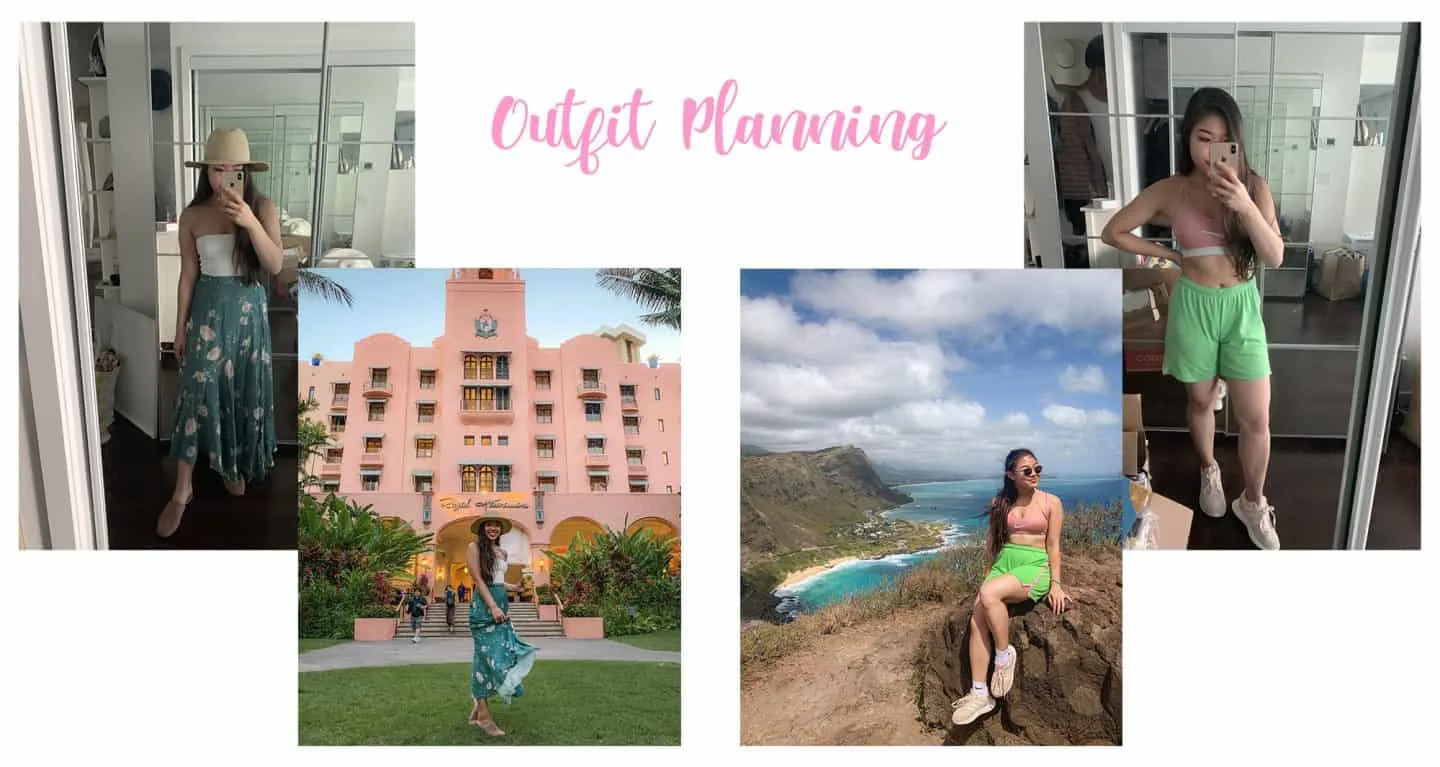 Outfit planning for your travel itinerary