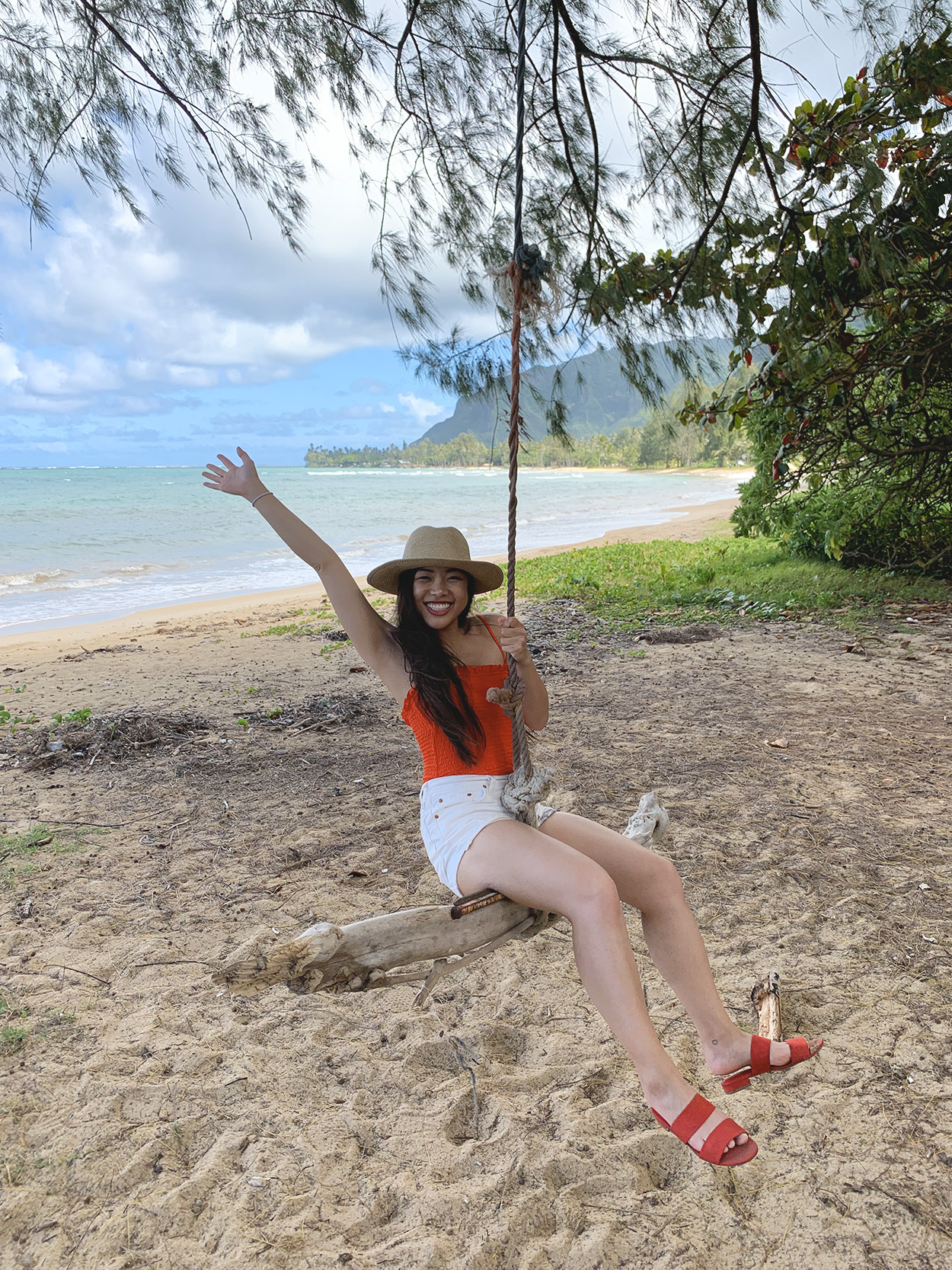 Tree swing on Kamehameha Highway in the North Shore, Oahu