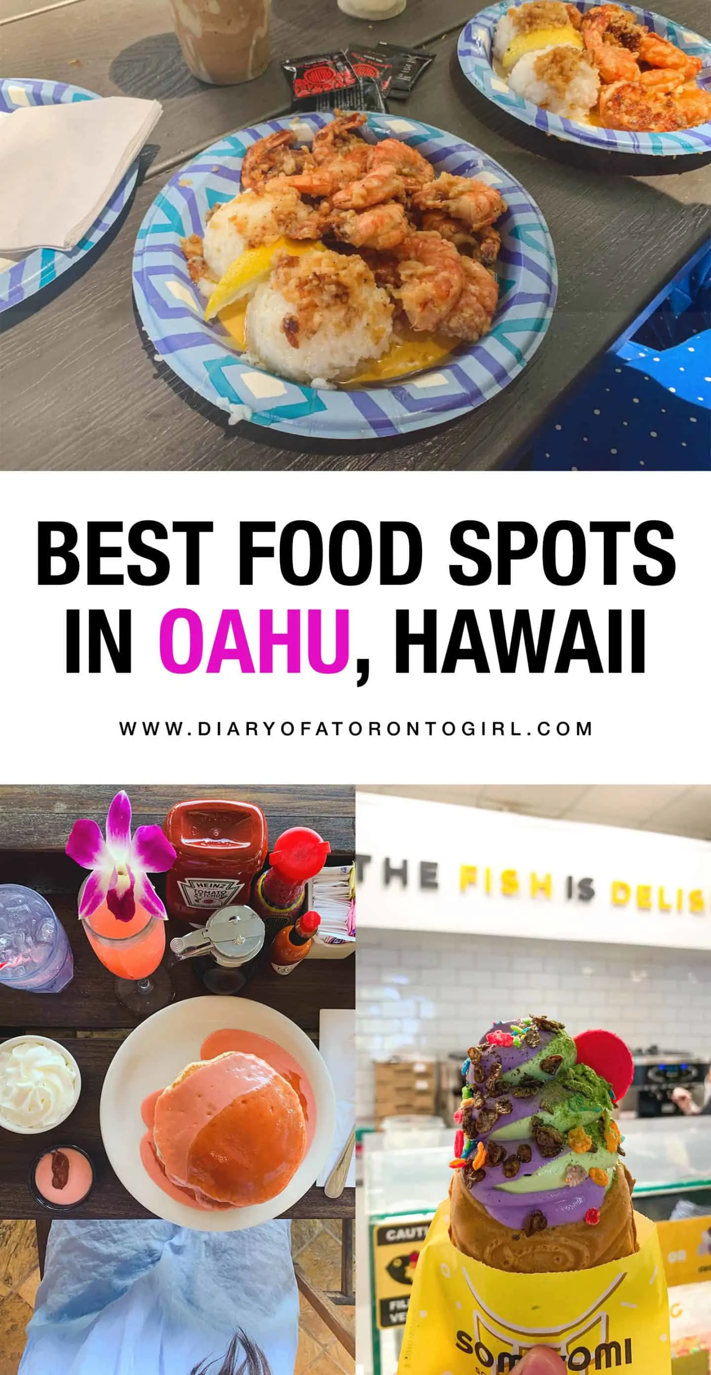 The best food spots to visit in Honolulu, Hawaii. Oahu is filled with amazing restaurants and great places to eat!