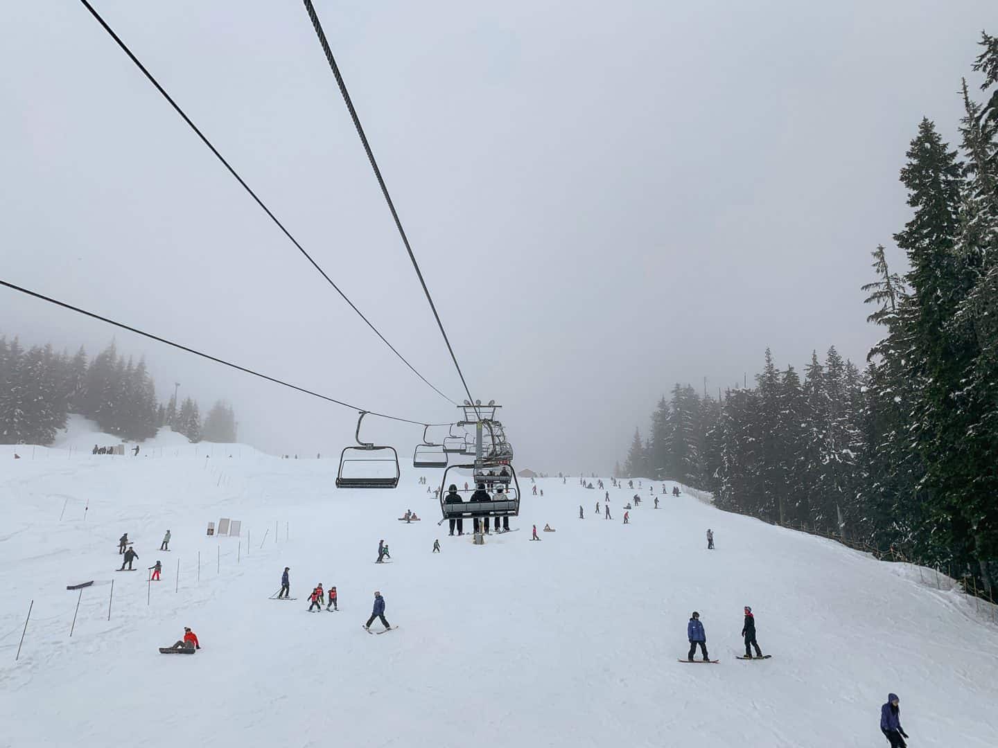 Skiing at Cypress Mountain in Vancouver, British Columbia.