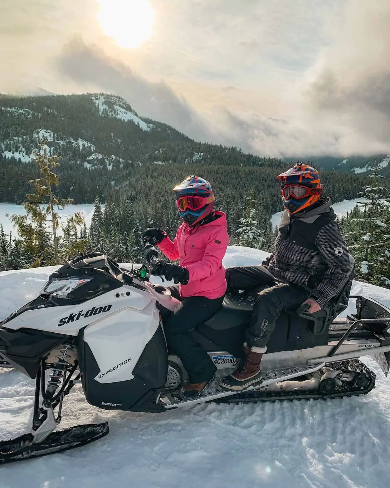 Snowmobile tour with The Adventure Group in Whistler, British Columbia!