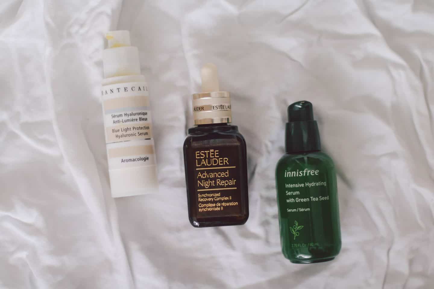 Night serums in a Korean skincare routine