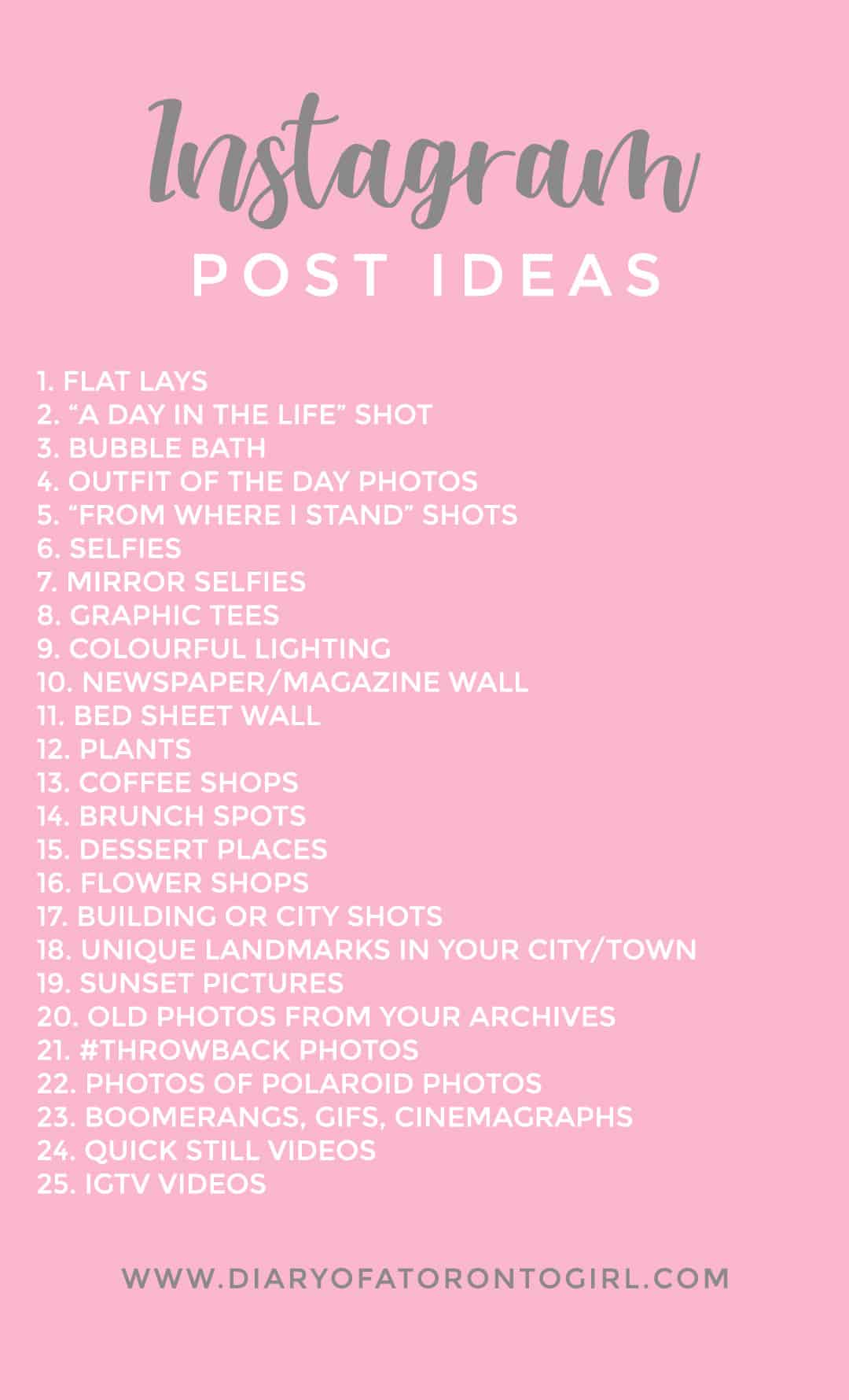 25 Instagram Photo Ideas For When You Have Nothing To Post