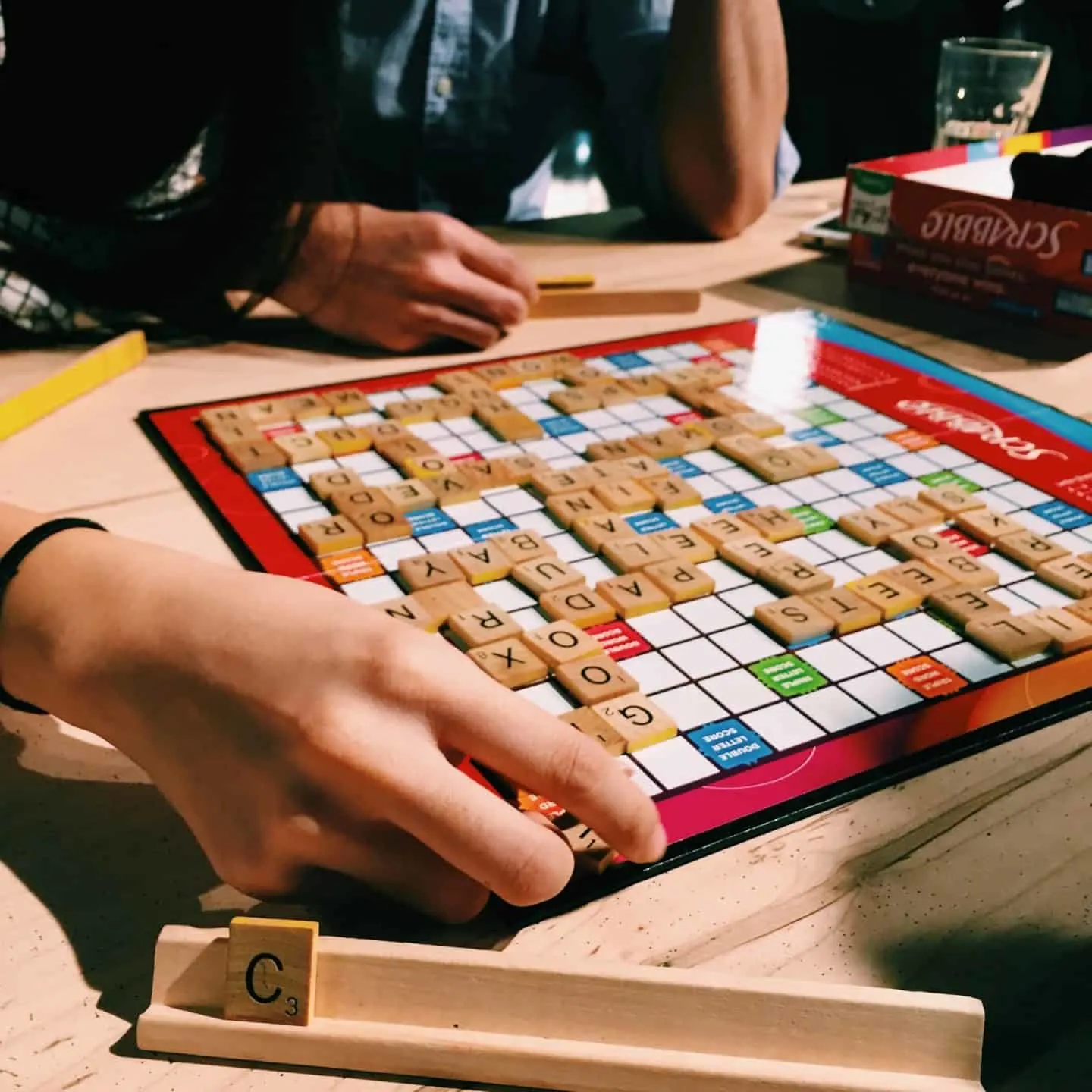Scrabble at Snakes and Lattes Board Game Cafe in Toronto