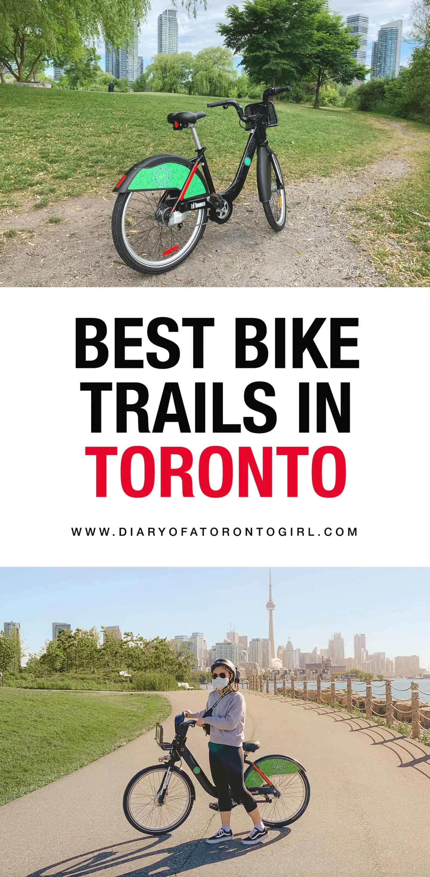 The best bike trails in Toronto whether you're looking for scenic views or good cardio!