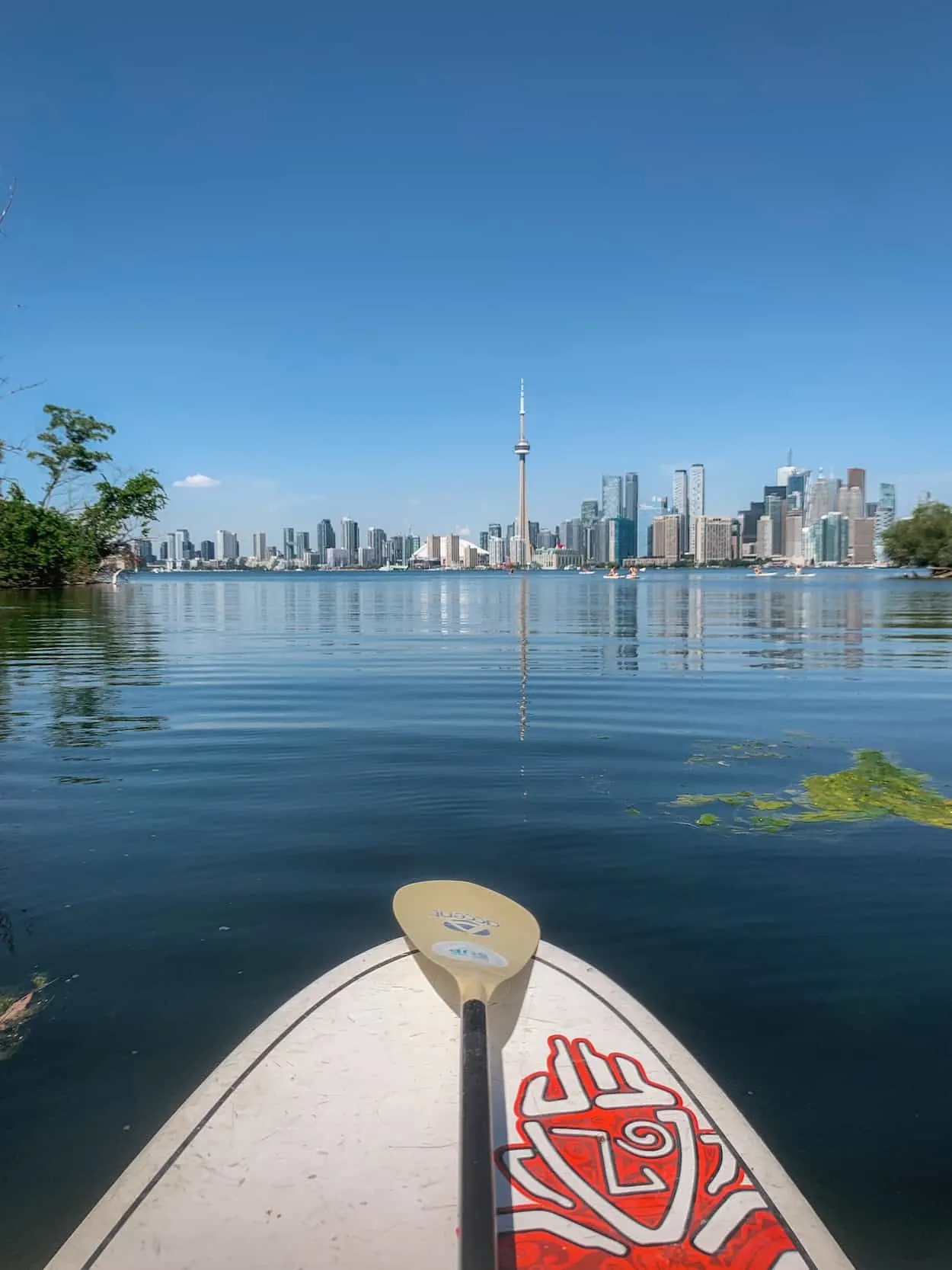 Stand up paddle boarding at the Toronto Islands