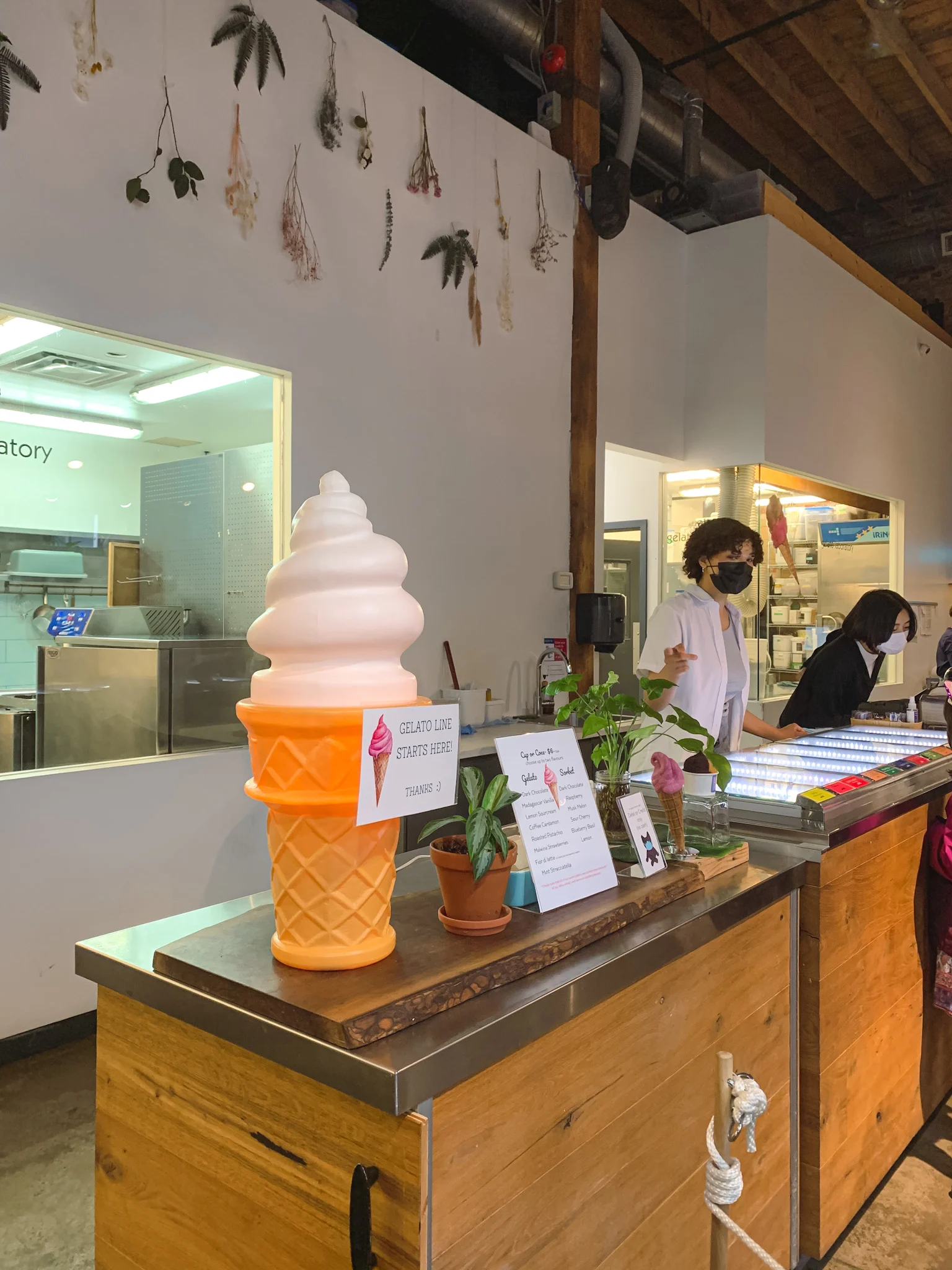 Gelato from SOMA Chocolate in Toronto's Distillery District