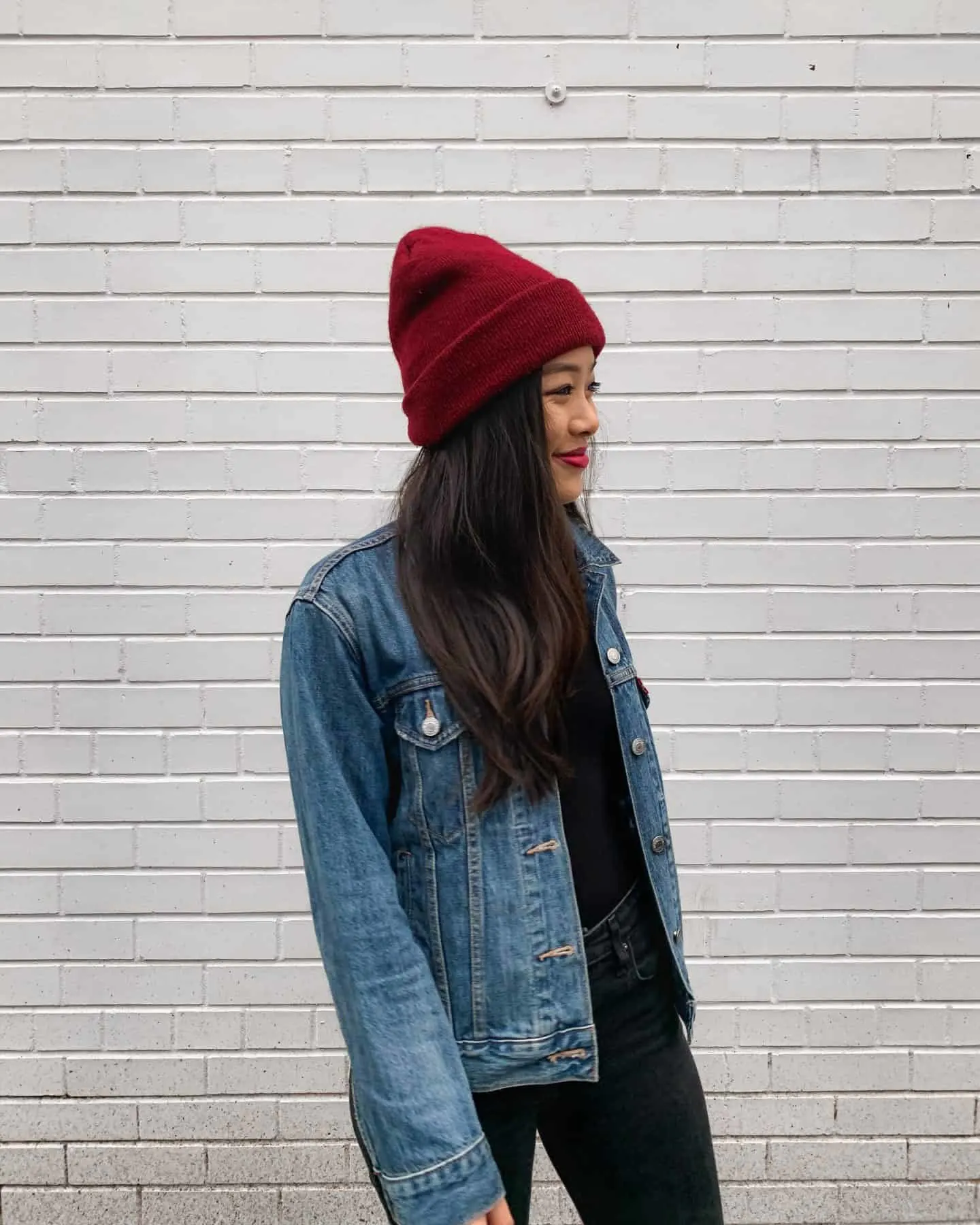 Amazon Fashion outfit - American Apparel beanie and Levi's trucker jacket