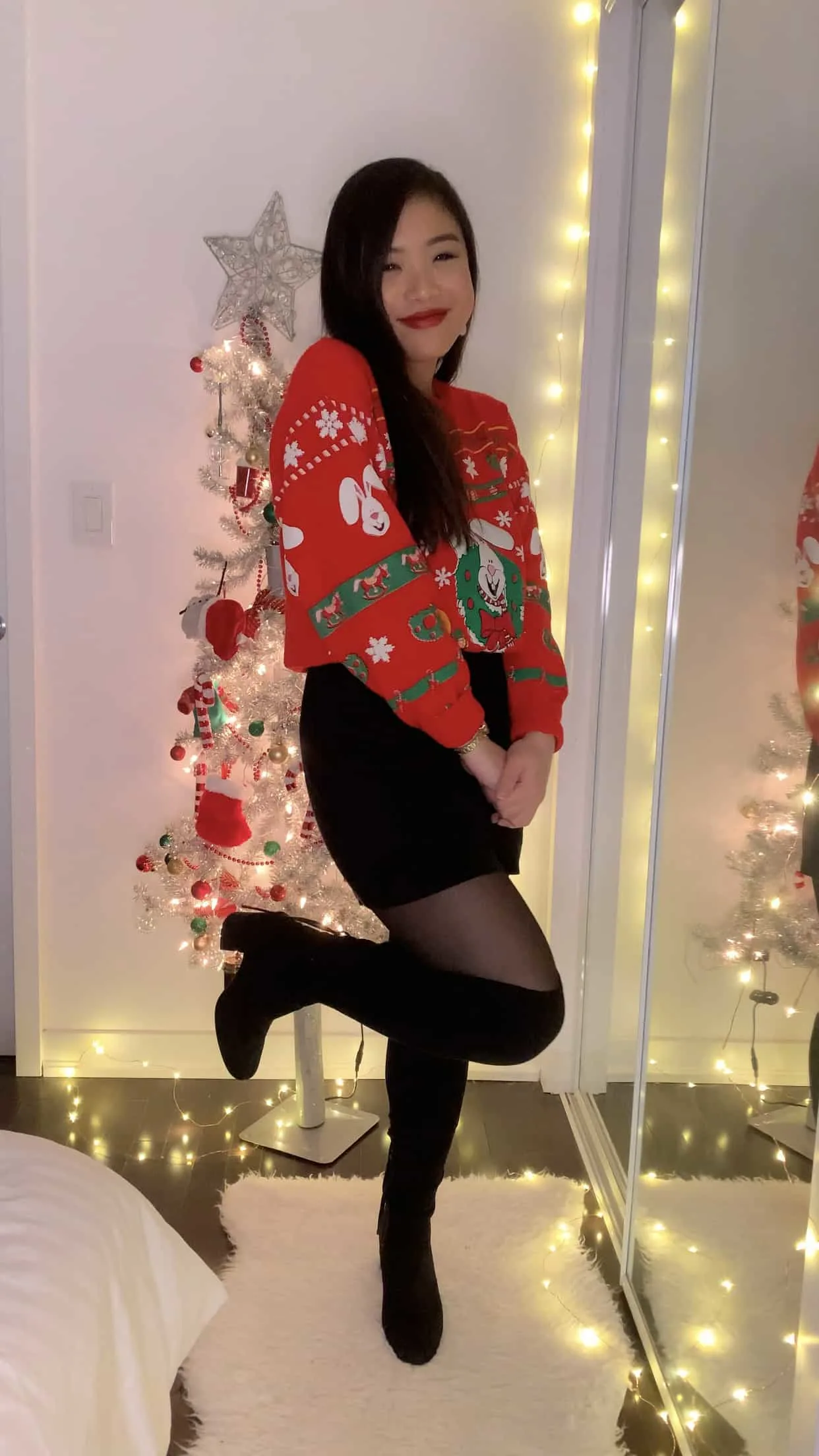 Ugly Christmas sweater outfit ideas to wear this holiday season if you're not sure how to style them!