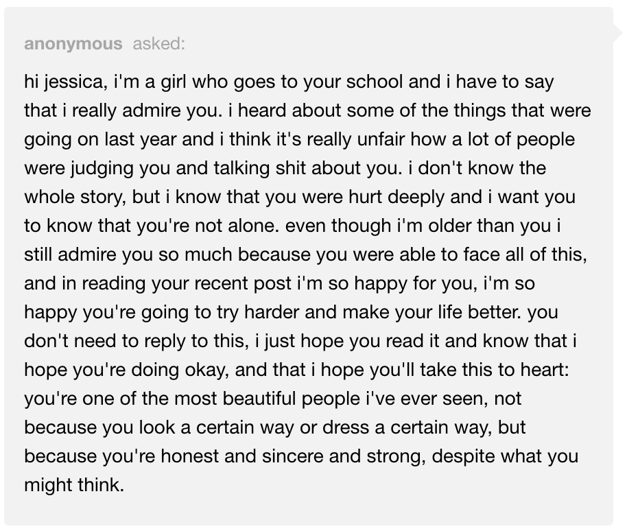 Anonymous Tumblr message
