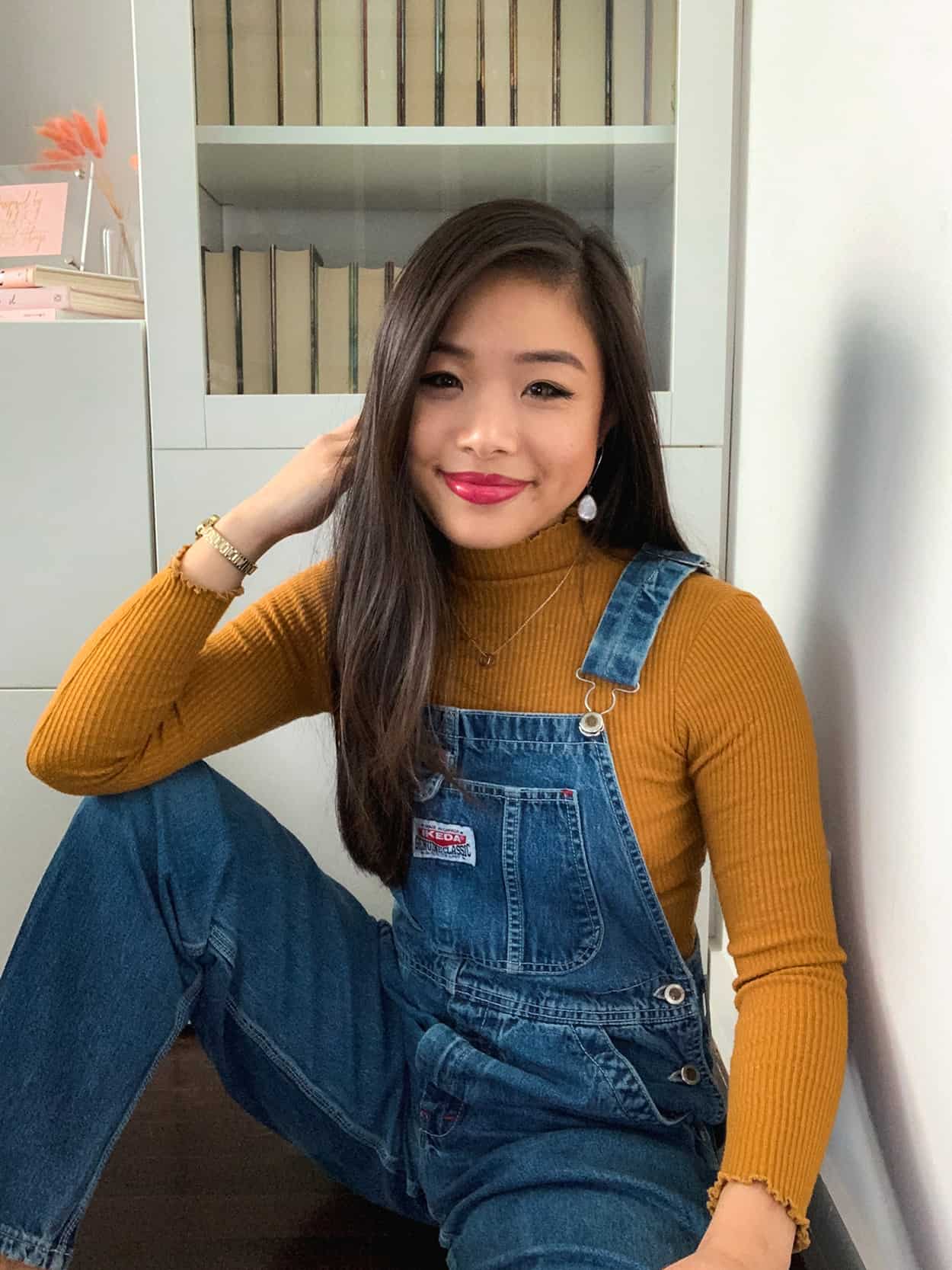 Vintage overalls with turtleneck