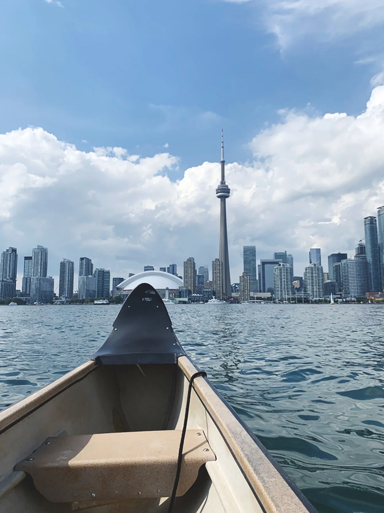 Canoeing on Lake Ontario at Toronto Harbourfront
