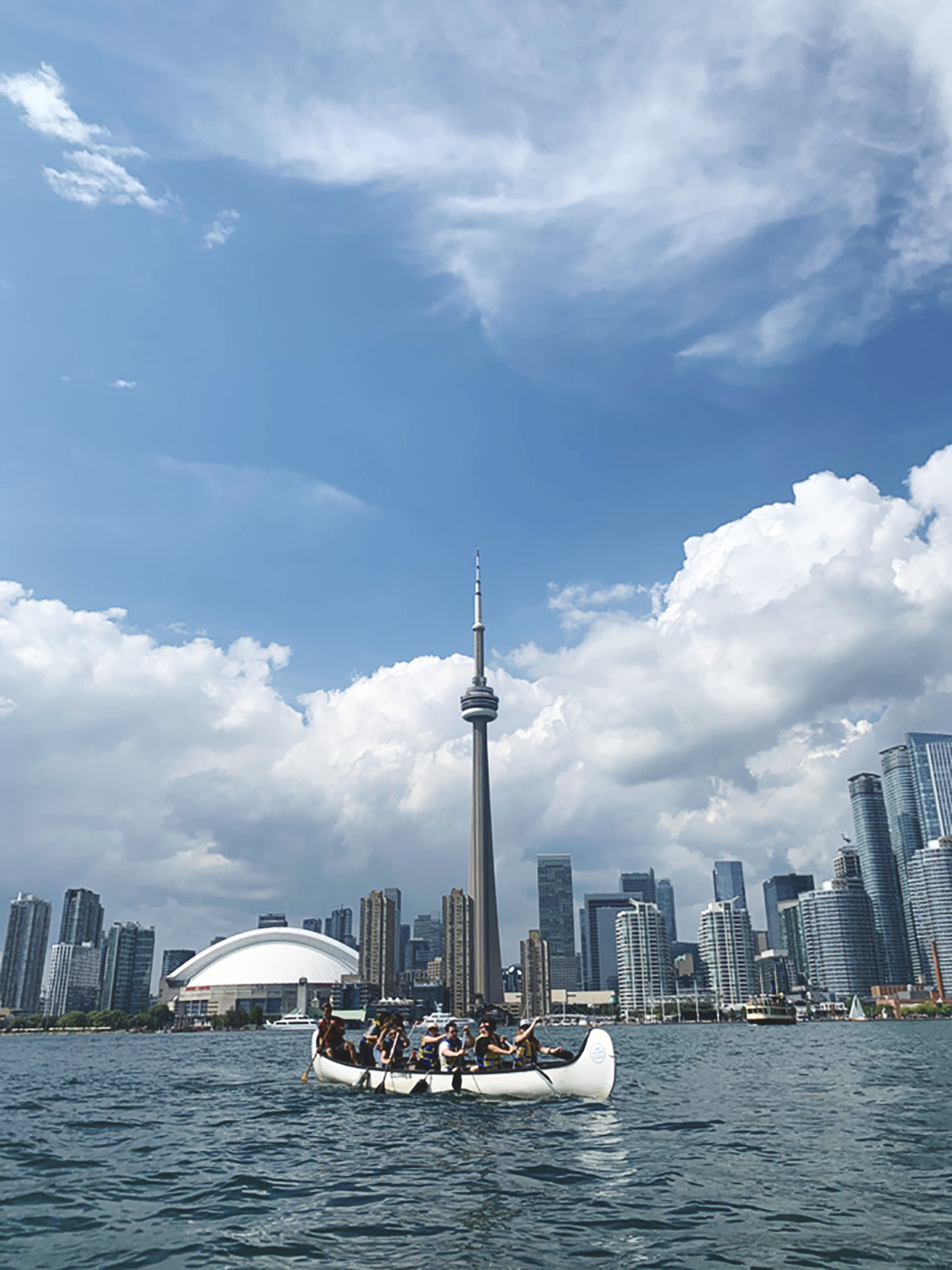 Canoeing on Lake Ontario at Toronto Harbourfront