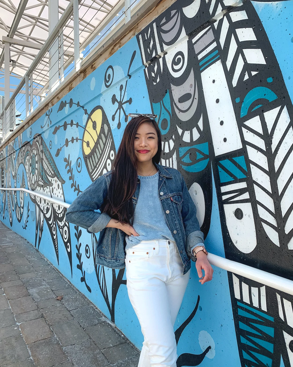 The Peacock’s Tale mural by Canadian artist Ola Volo at Toronto Harbourfront