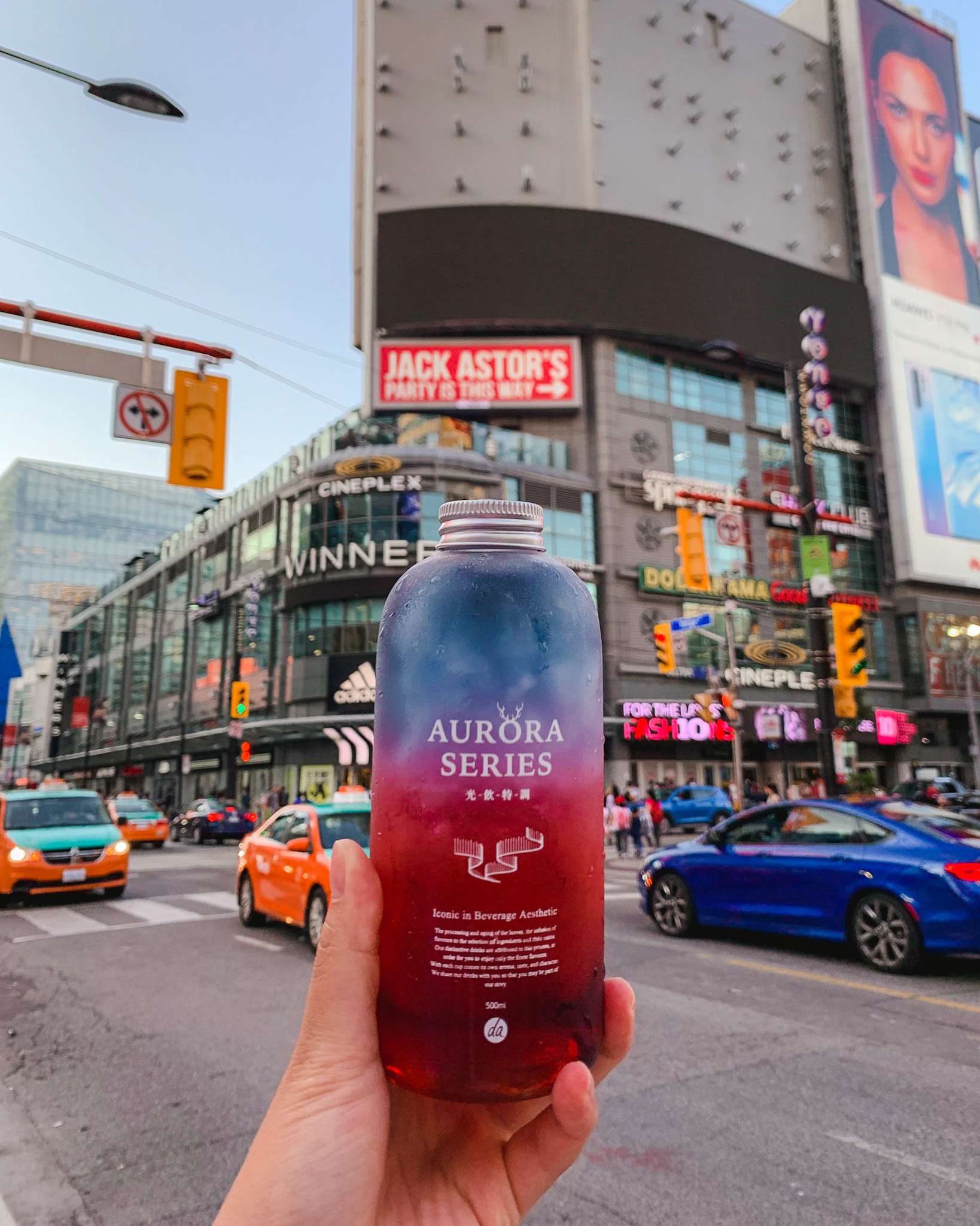 The Alley bubble tea in downtown Toronto at Yonge-Dundas Square
