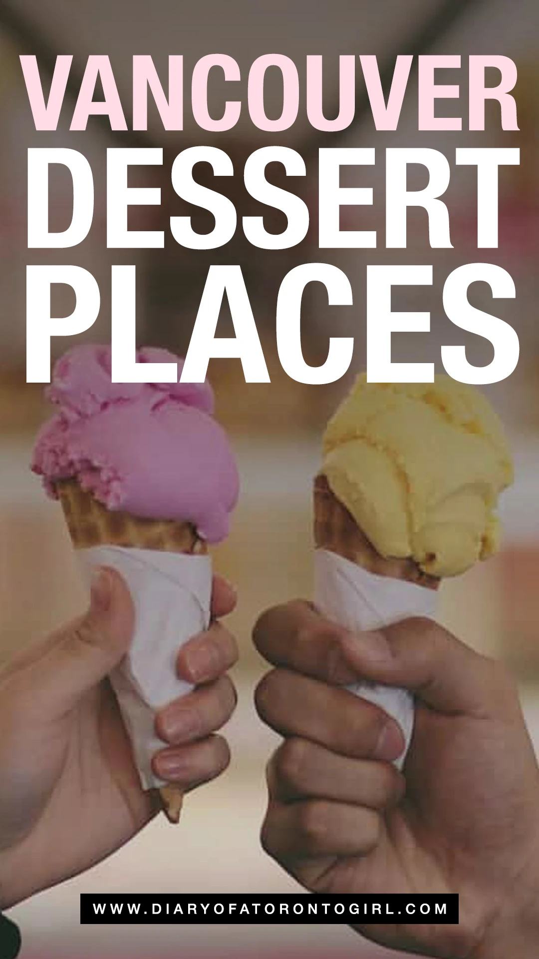 The best dessert places in Vancouver, including everything from fresh scoops of unique ice cream flavours to decadent and handcrafted doughnuts!