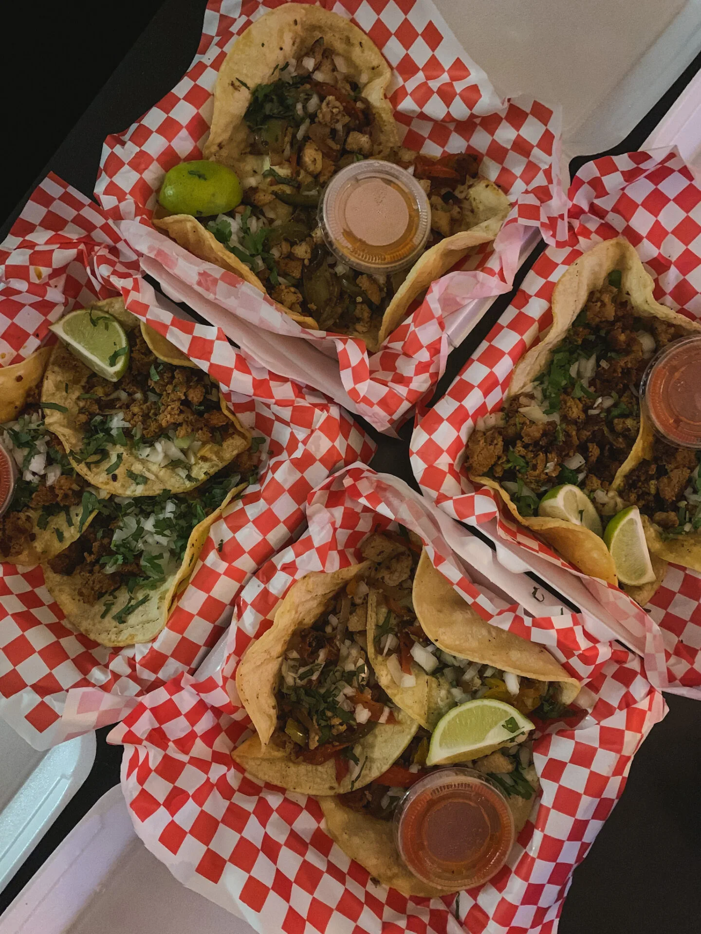 Tacos from Frisaca Mexican restaurant in Toronto
