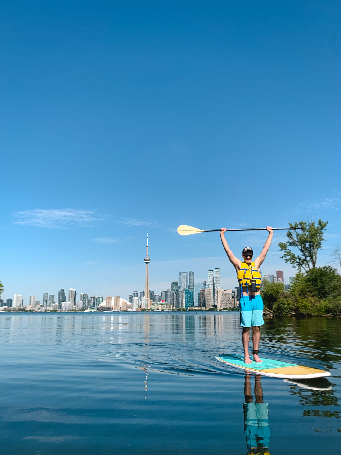 Stand-up paddle boarding at the Toronto Islands