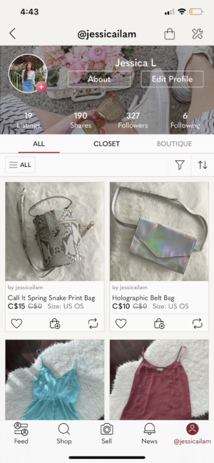 Selling clothes and accessories on Poshmark Canada